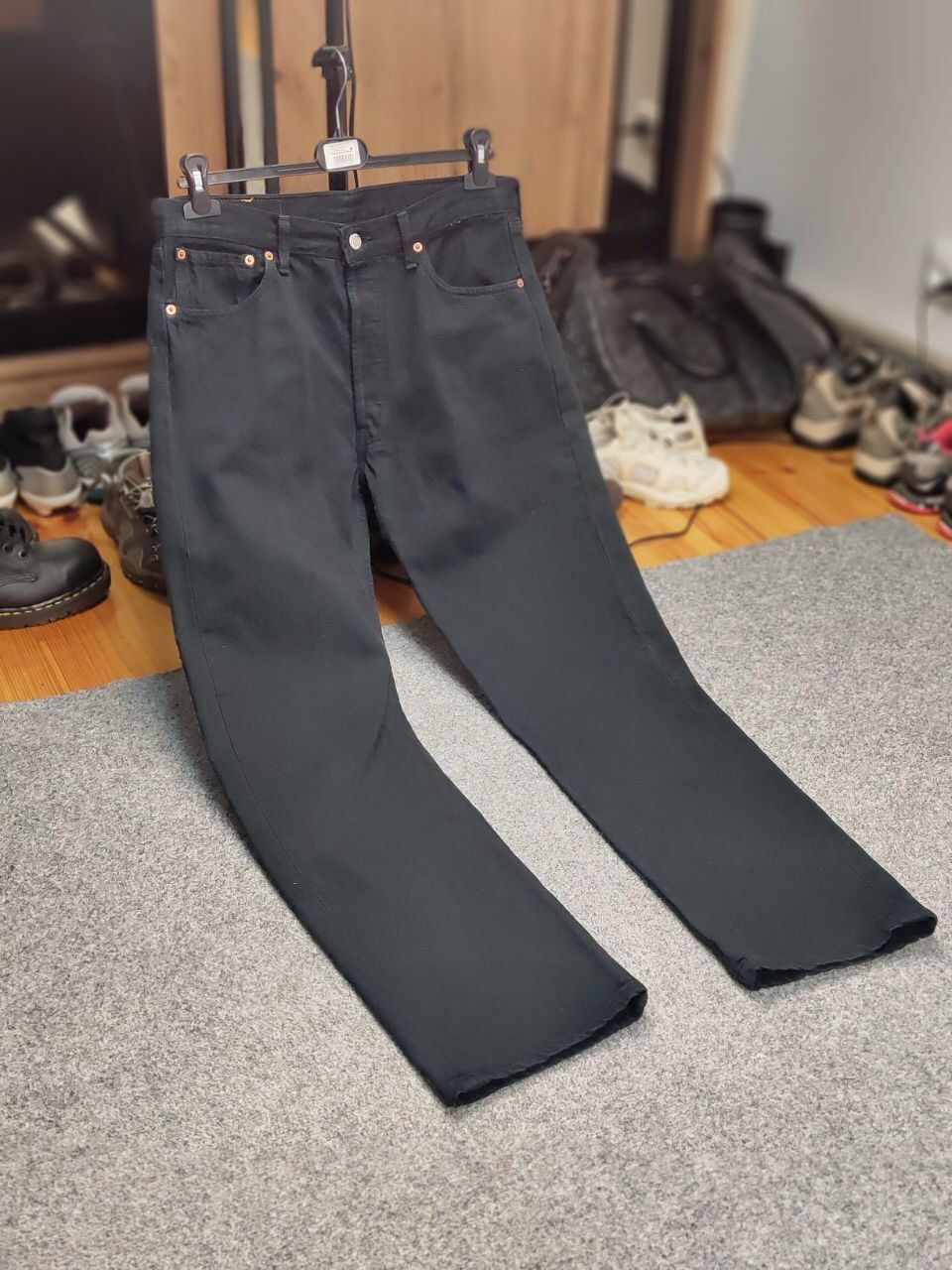 Levi's Vintage 90's Levi's 501 Black Classic Denim 100% Jeans Size US 34 / EU 50 - 19 Thumbnail