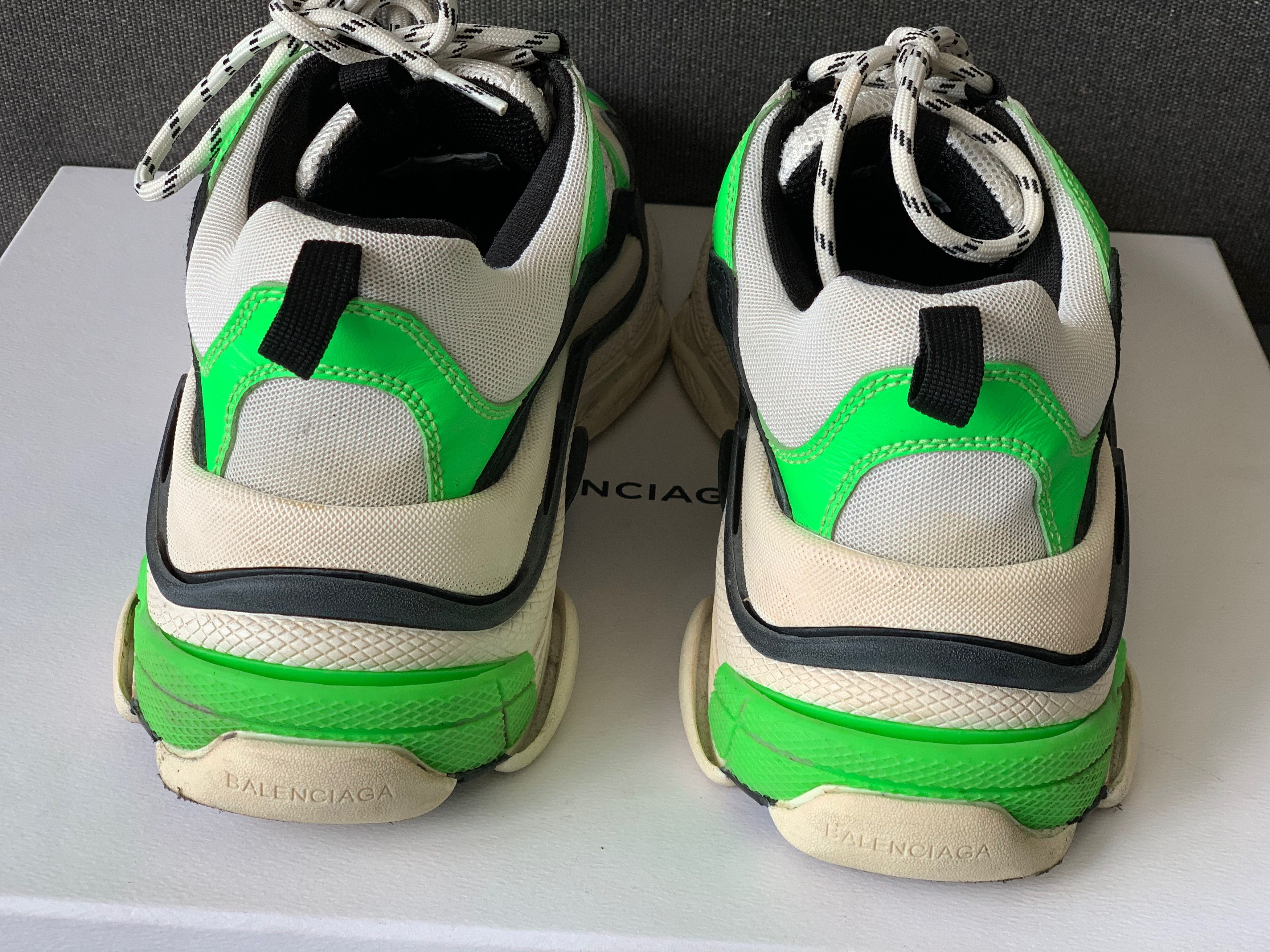 Balenciaga Balenciaga Triple S Neon Green / Grey, Mr Porter Edition Size US 9 / EU 42 - 5 Thumbnail