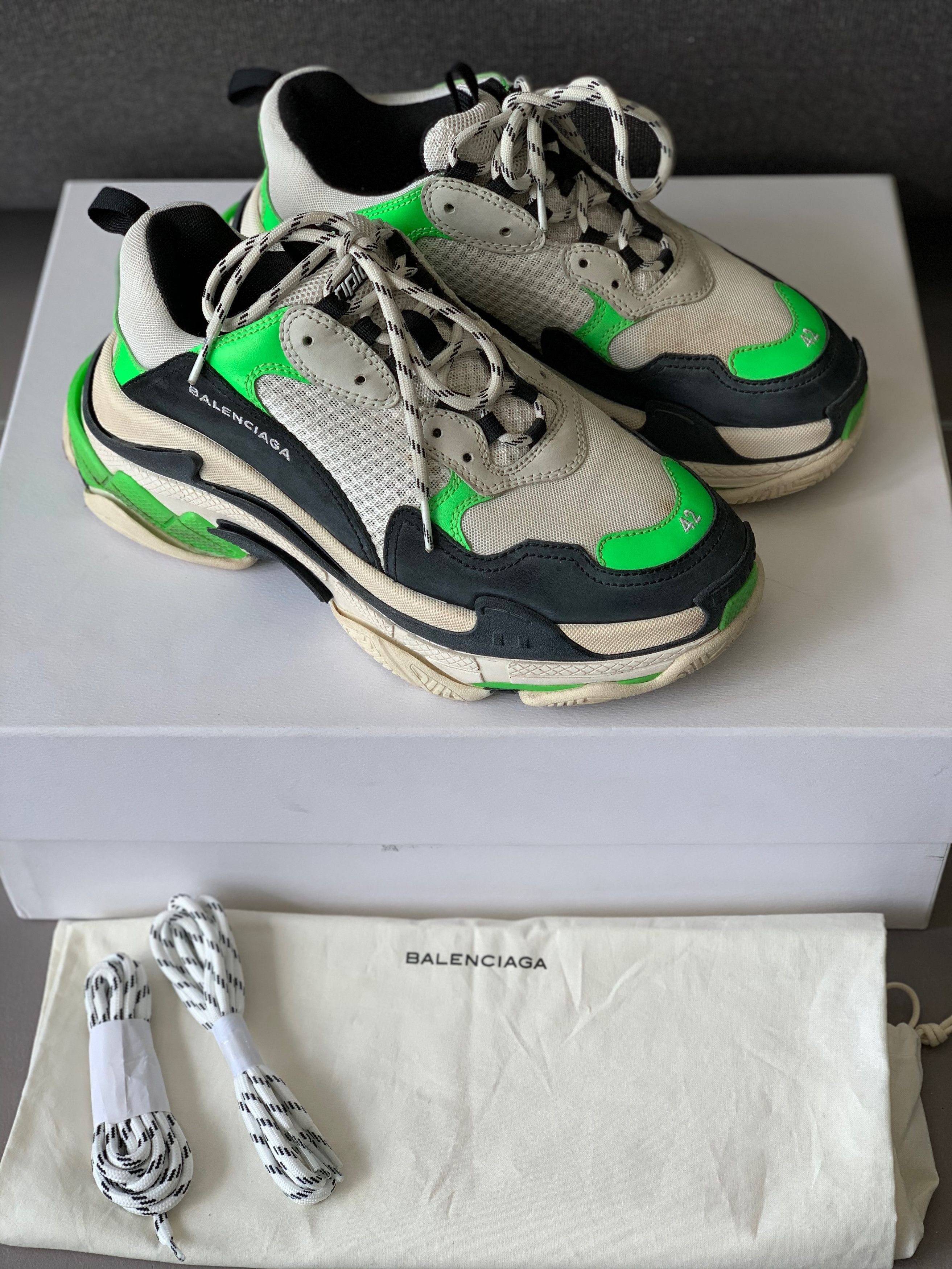 Balenciaga triple s trainer neon green online