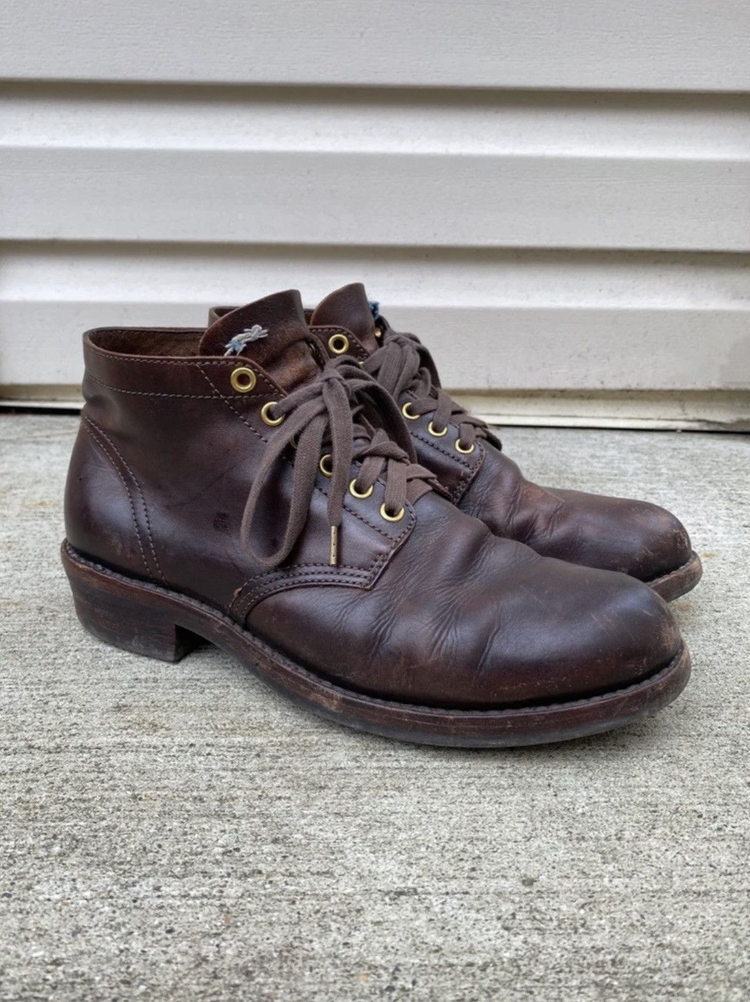 Visvim ICT Mud Dyed Brigadier Boots | Grailed
