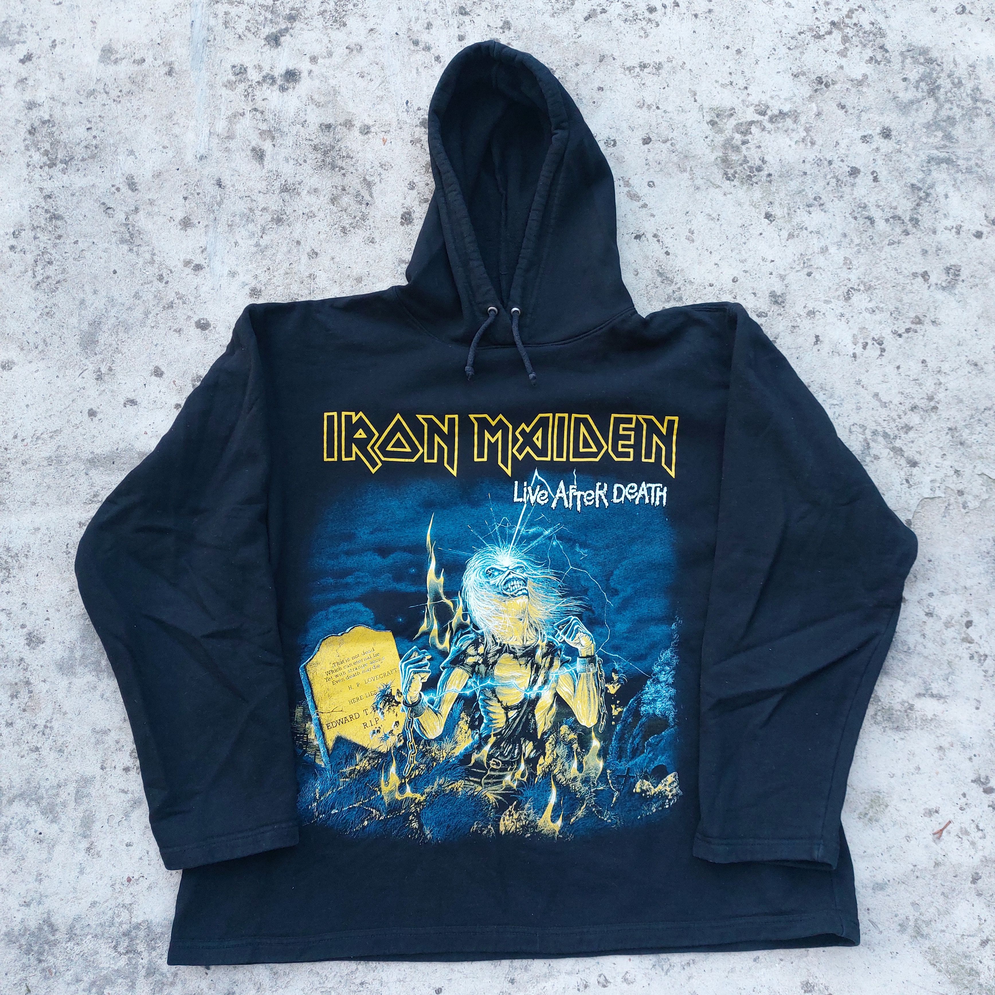 image of Band Tees x Rock Tees Iron Maiden Live After Death Vintage in Black, Men's (Size 2XL)