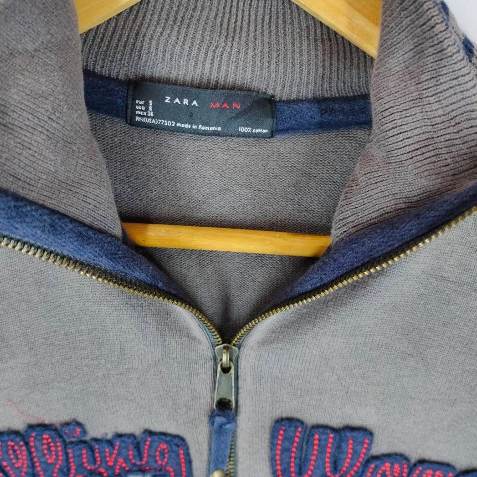 ZARA MAN Full Zipper Patches Spell Out Jacket
