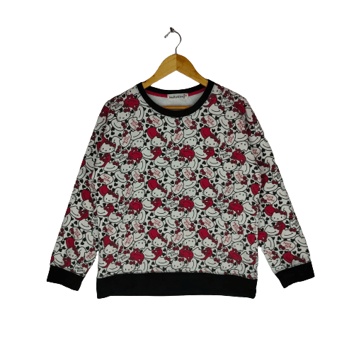 Japanese Brand HELLO KITTY Full Print Kitty Head Crewneck Sweatshirt Size US M / EU 48-50 / 2 - 1 Thumbnail