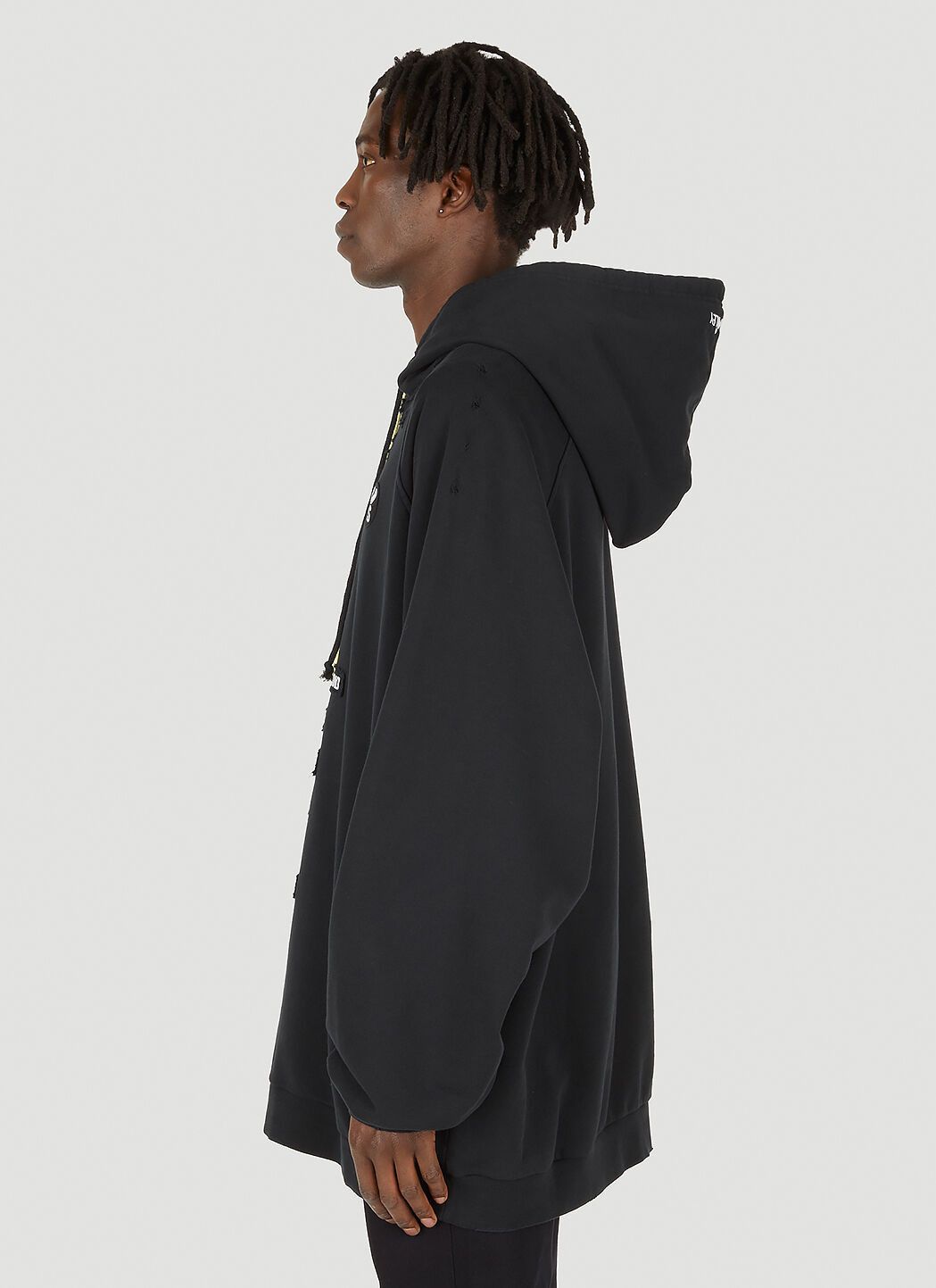 Raf Simons Raf Simons x Smiley Patched Text Black Hooded