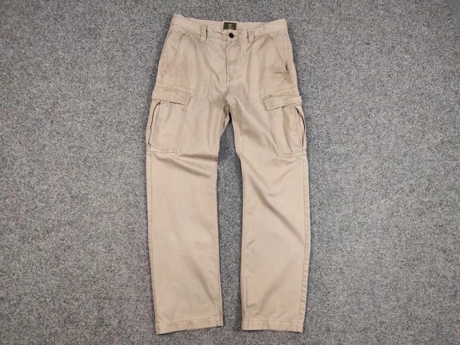 Japanese Brand Vintage 90's Timberland Japan Zip Faded Beige Cargo Pants Size US 34 / EU 50 - 5 Thumbnail