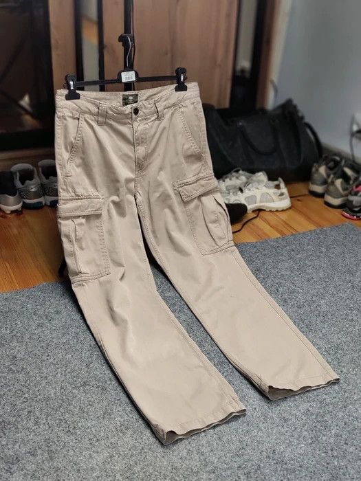 Japanese Brand Vintage 90's Timberland Japan Zip Faded Beige Cargo Pants Size US 34 / EU 50 - 10 Thumbnail