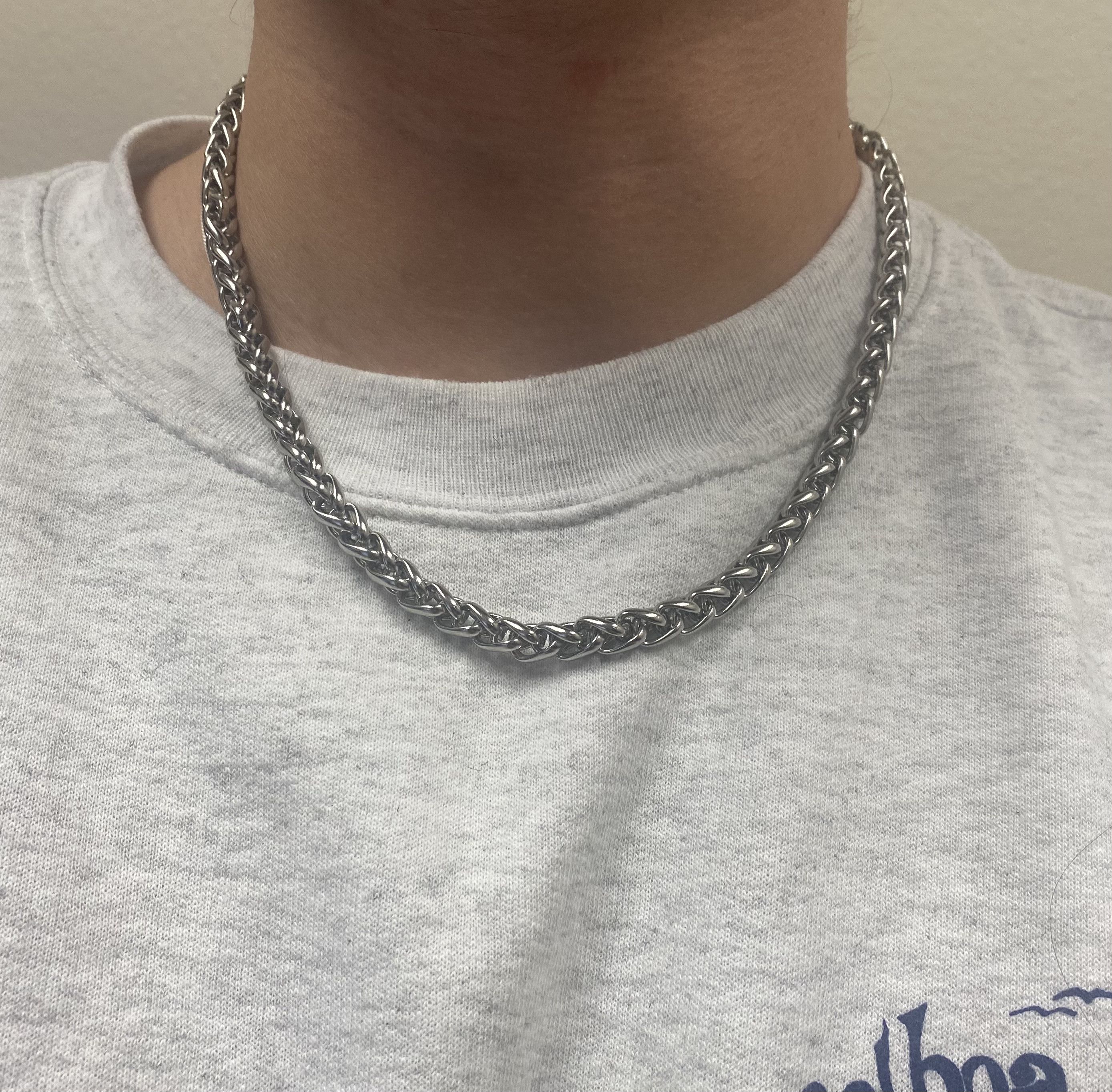 Other Silver Cuban Chain Necklace (PVD) Size ONE SIZE - 1 Thumbnail