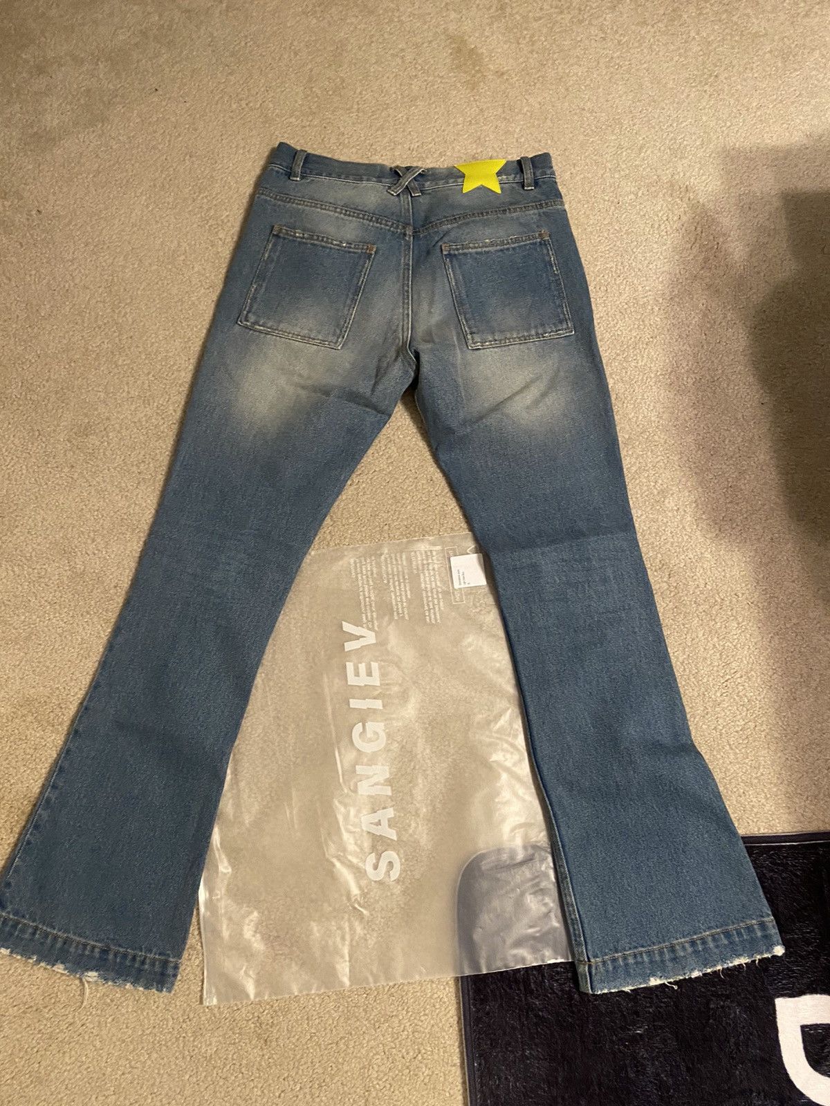 Sangiev Sangiev Flared Embroidered Denim jeans | Grailed