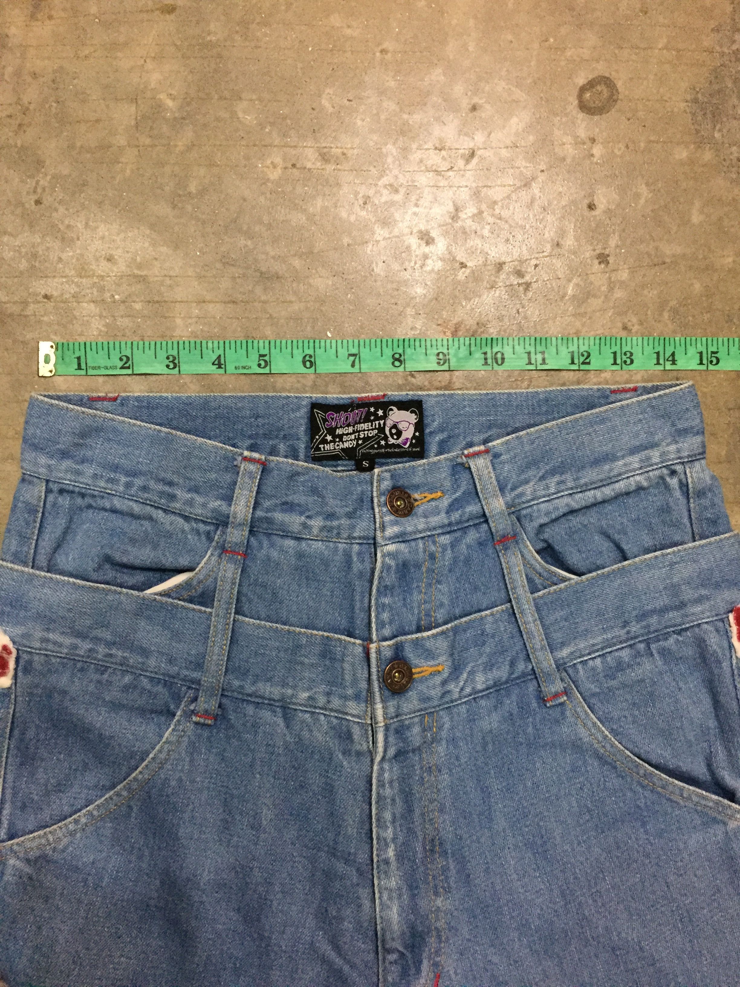 20471120 Candy Stripper Double waist fur union jack pants Size US 29 - 11 Thumbnail