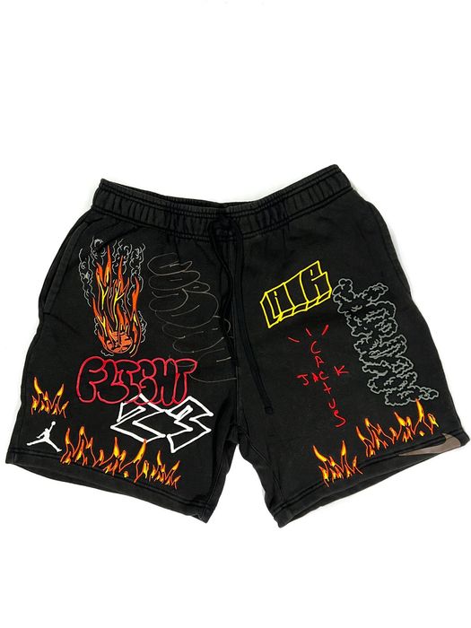 Travis scott mj store fleece shorts