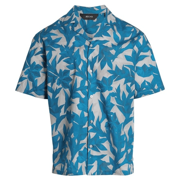 ZEGNA Floral Camp-Collar Shirt Size S $345