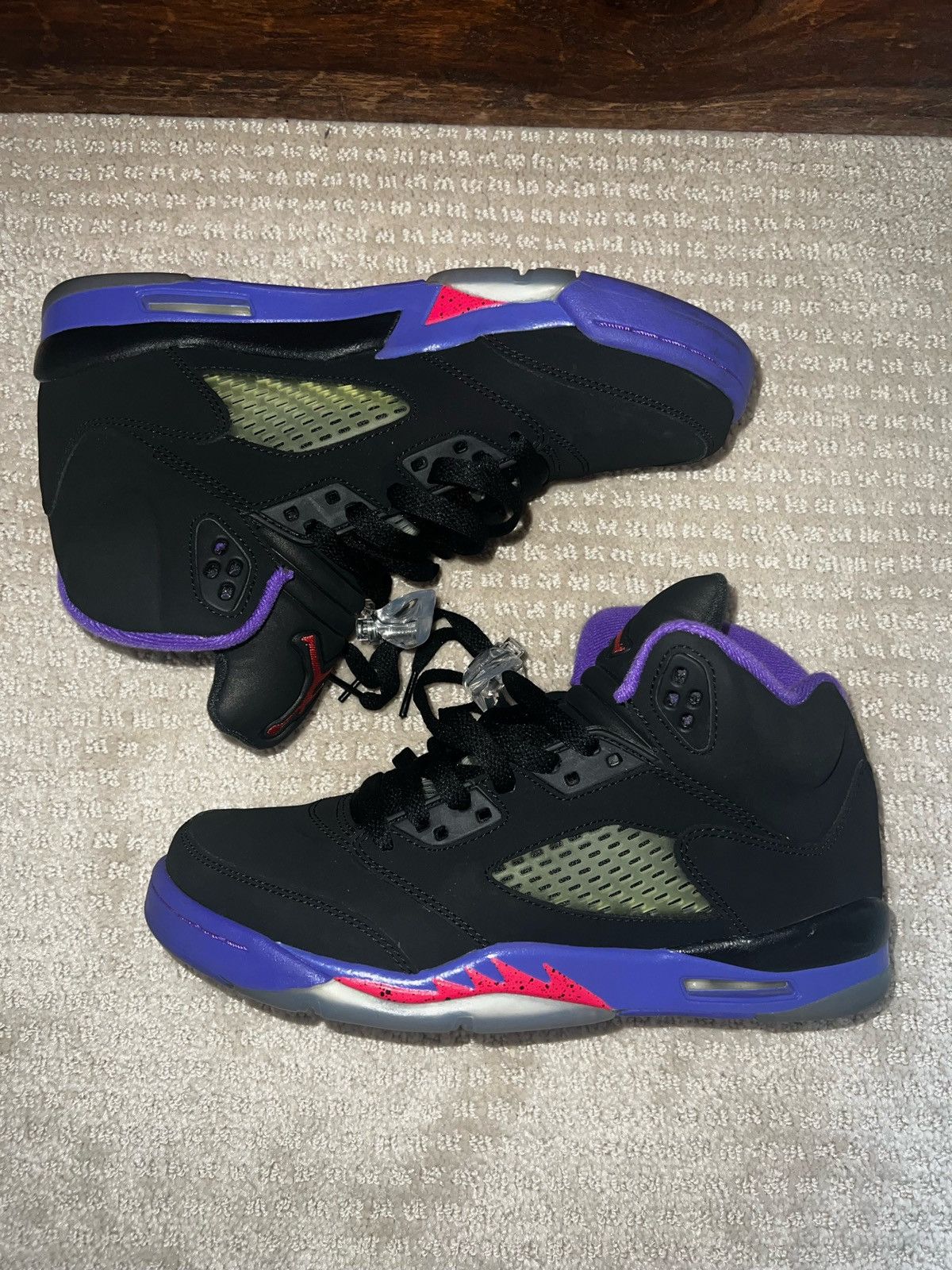 Fierce Purple Jordan 5s Black And Purple Air Jordan Retro GS