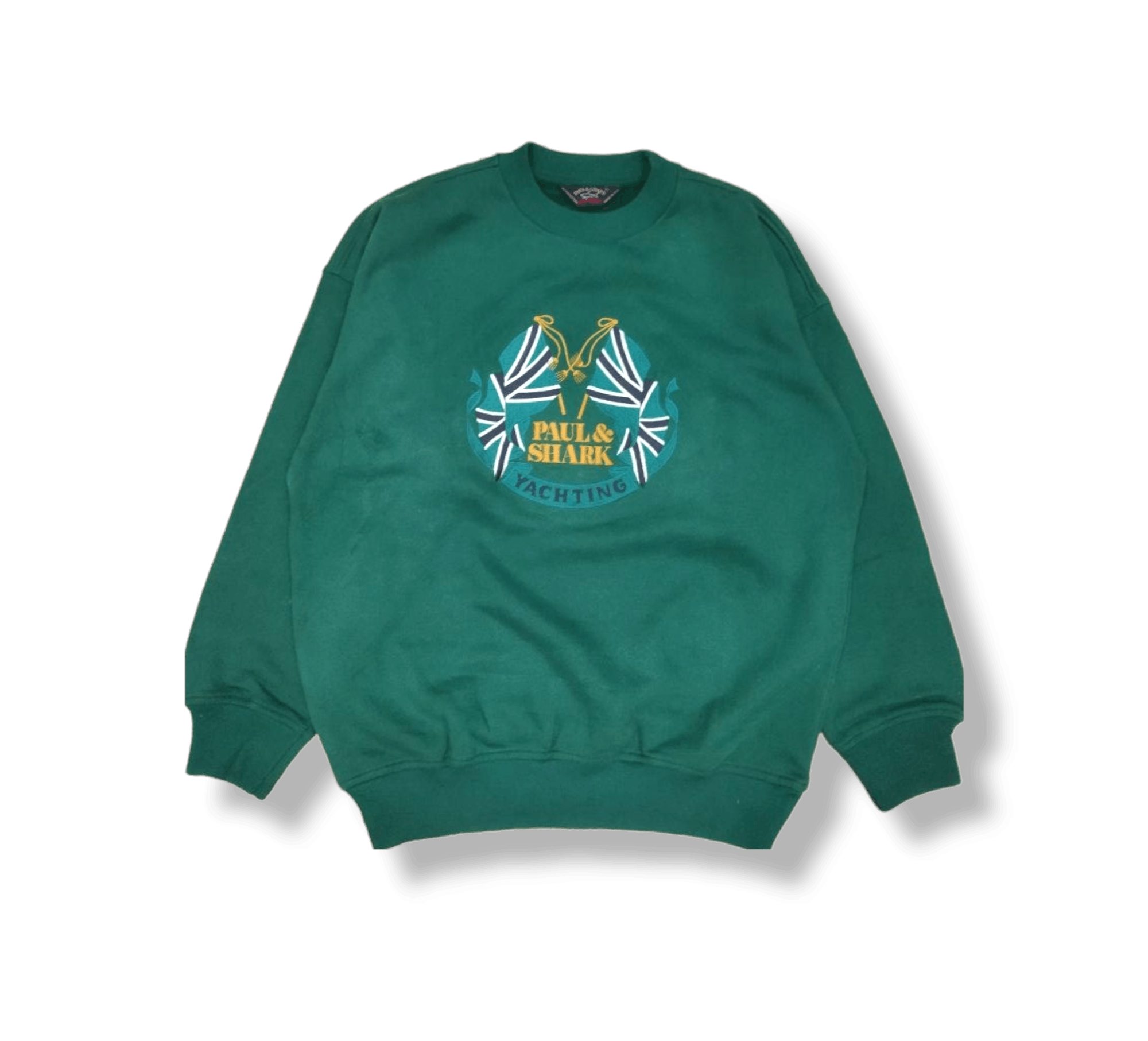 image of Archival Clothing x Paul Shark paul & Shark Yachting Crewneck in Green, Men's (Size Small)