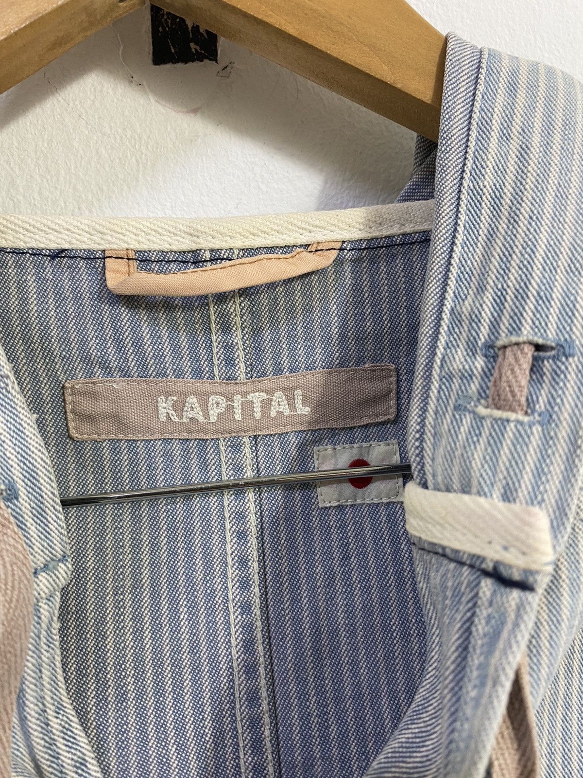 Kapital Kapital Kiro Hirata Hickory Stripe Anorak Jacket With Hoodie Size US L / EU 52-54 / 3 - 3 Thumbnail
