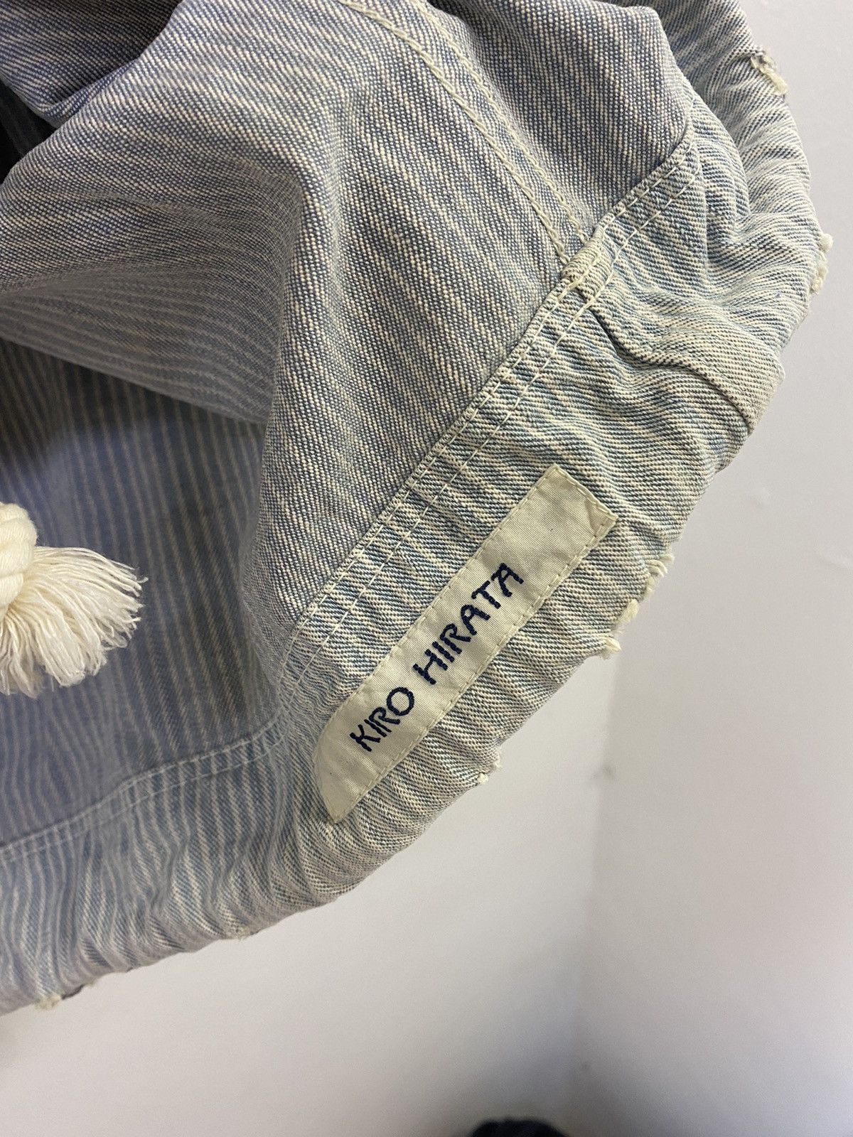 Kapital Kapital Kiro Hirata Hickory Stripe Anorak Jacket With Hoodie Size US L / EU 52-54 / 3 - 4 Thumbnail
