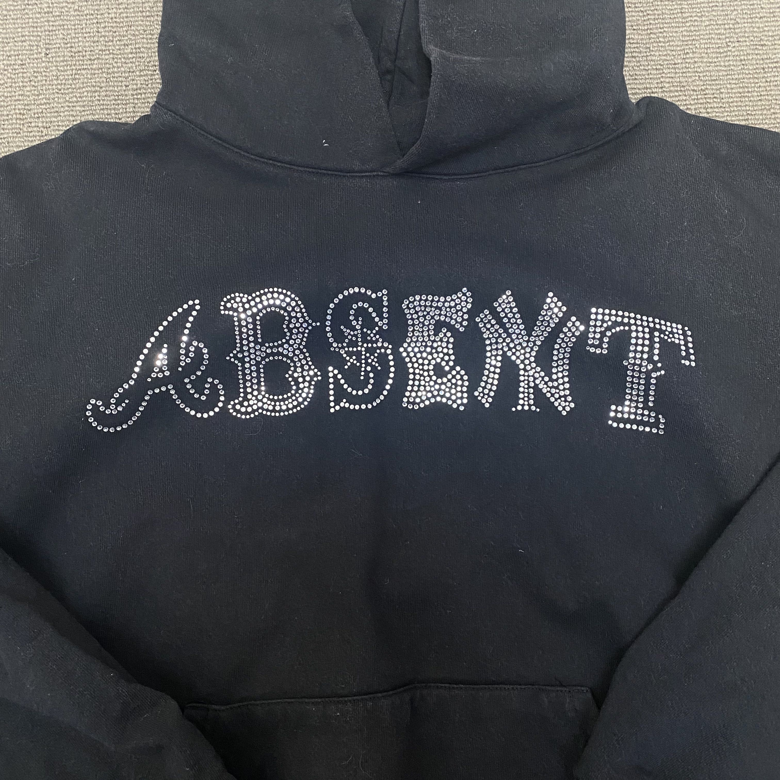 V2 black rhinestone zip hoodie hotsell