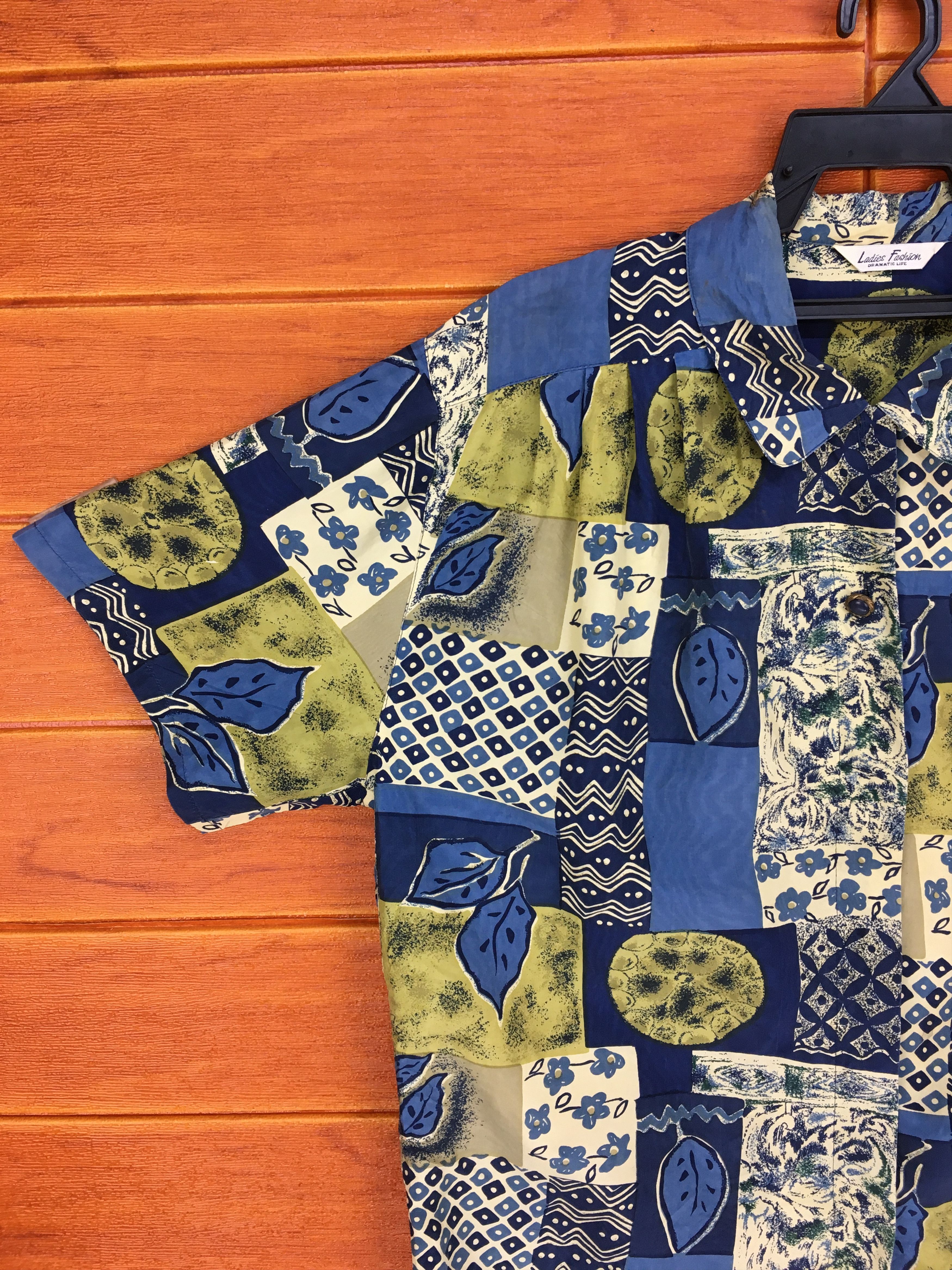 Vintage Vintage Dramatic Life Abstract Psychedelic Women Hawaiian Size L / US 10 / IT 46 - 2 Thumbnail