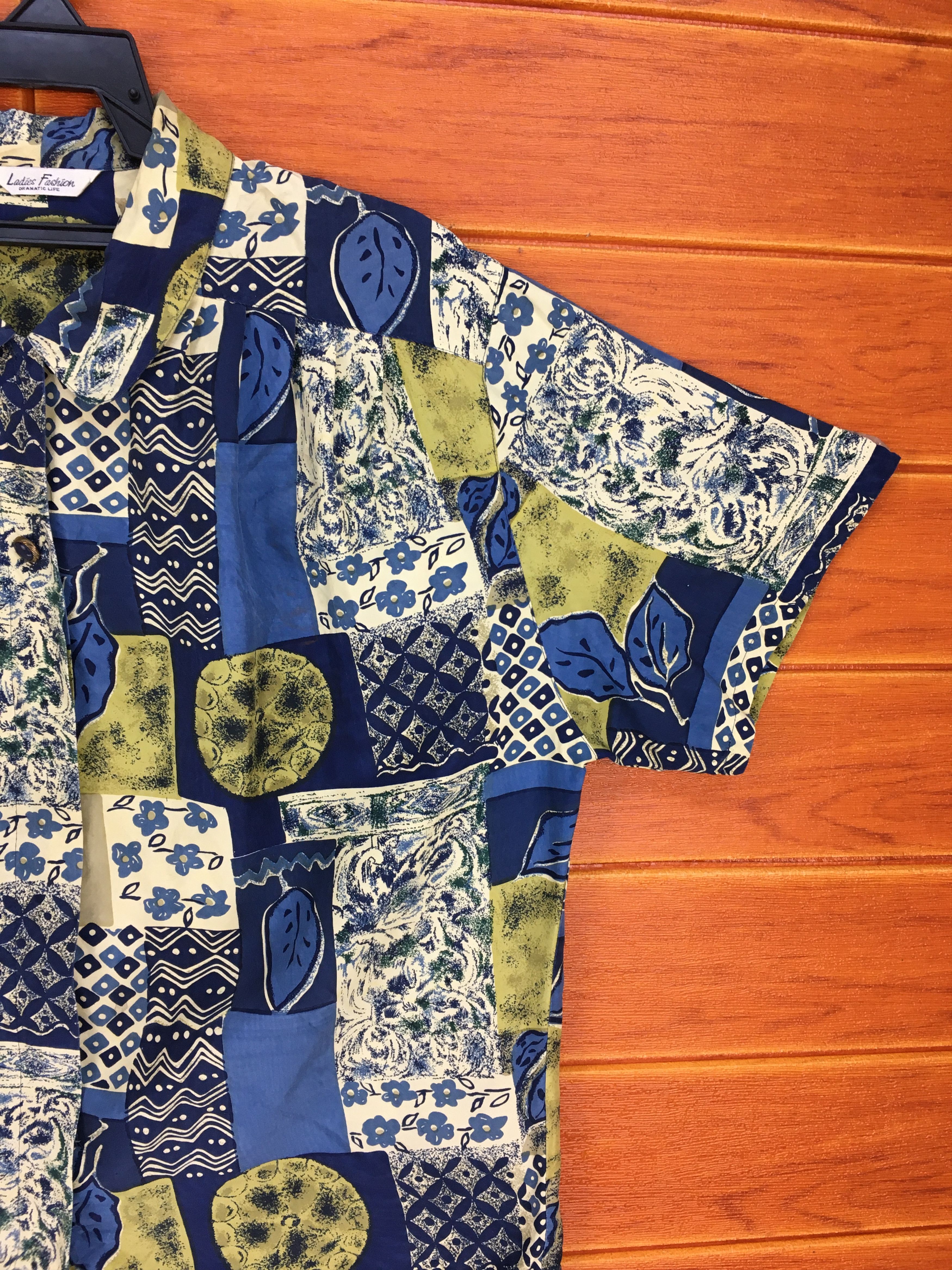 Vintage Vintage Dramatic Life Abstract Psychedelic Women Hawaiian Size L / US 10 / IT 46 - 5 Thumbnail