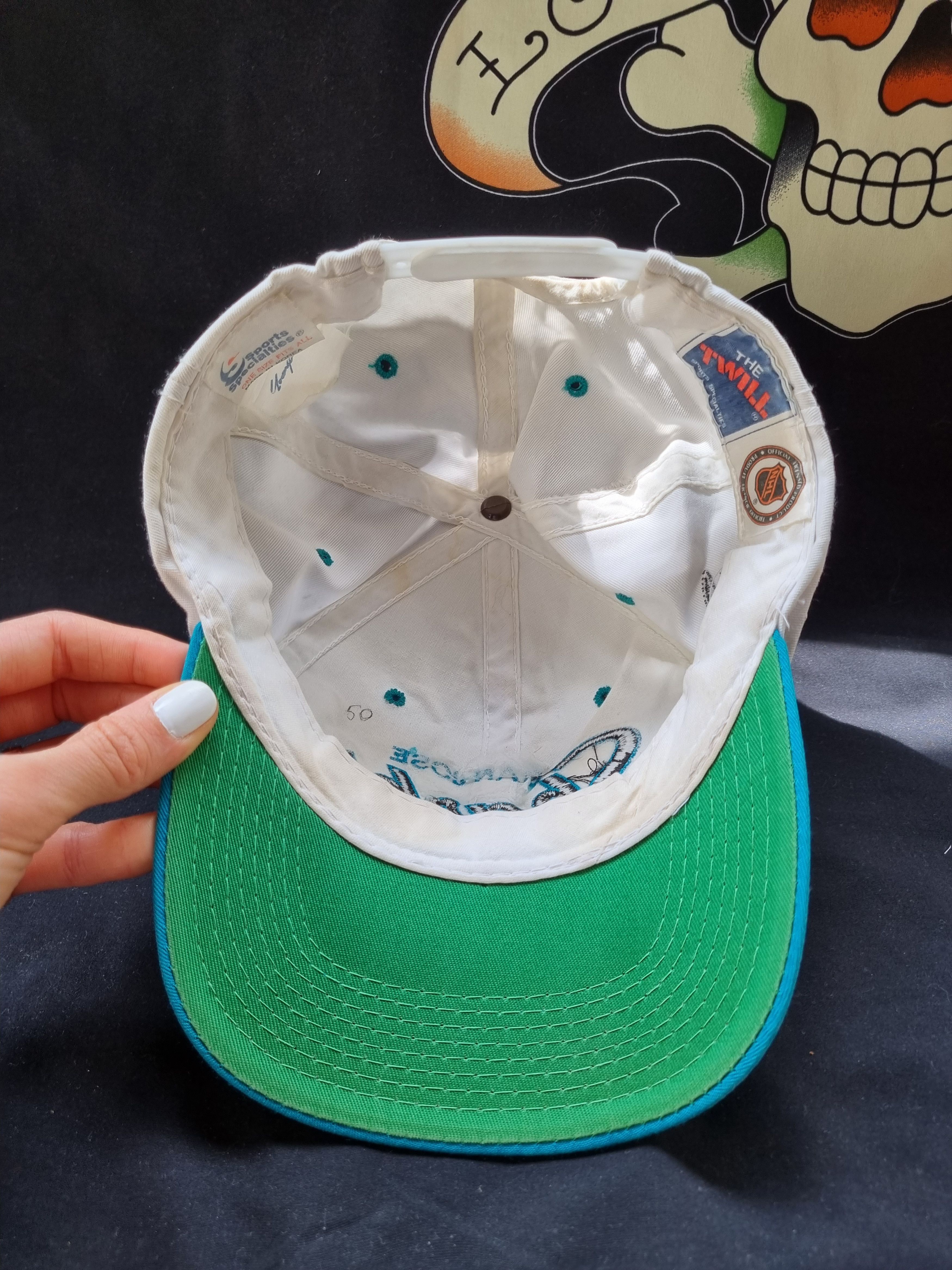 NHL × Sports Specialties 90s NHL Sharks San Jose Sports Specialties Script Logo Cap Size ONE SIZE - 7 Thumbnail