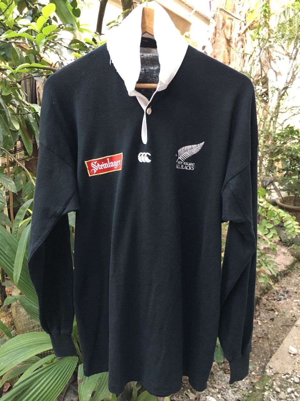 Canterbury of New Zealand Vintage Canterburry all Steinlager Rugby Polo Shirt Size US L / EU 52-54 / 3 - 2 Thumbnail