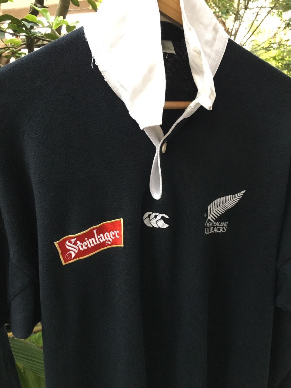 Canterbury of New Zealand Vintage Canterburry all Steinlager Rugby Polo Shirt Size US L / EU 52-54 / 3 - 3 Thumbnail