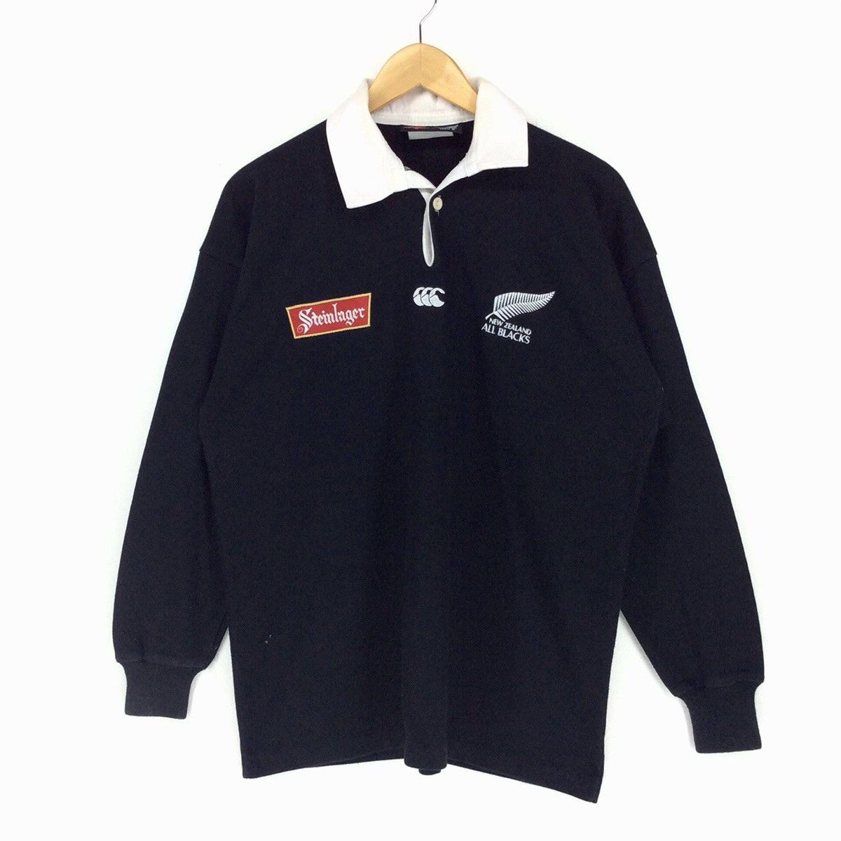 Canterbury of New Zealand Vintage Canterburry all Steinlager Rugby Polo Shirt Size US L / EU 52-54 / 3 - 1 Thumbnail