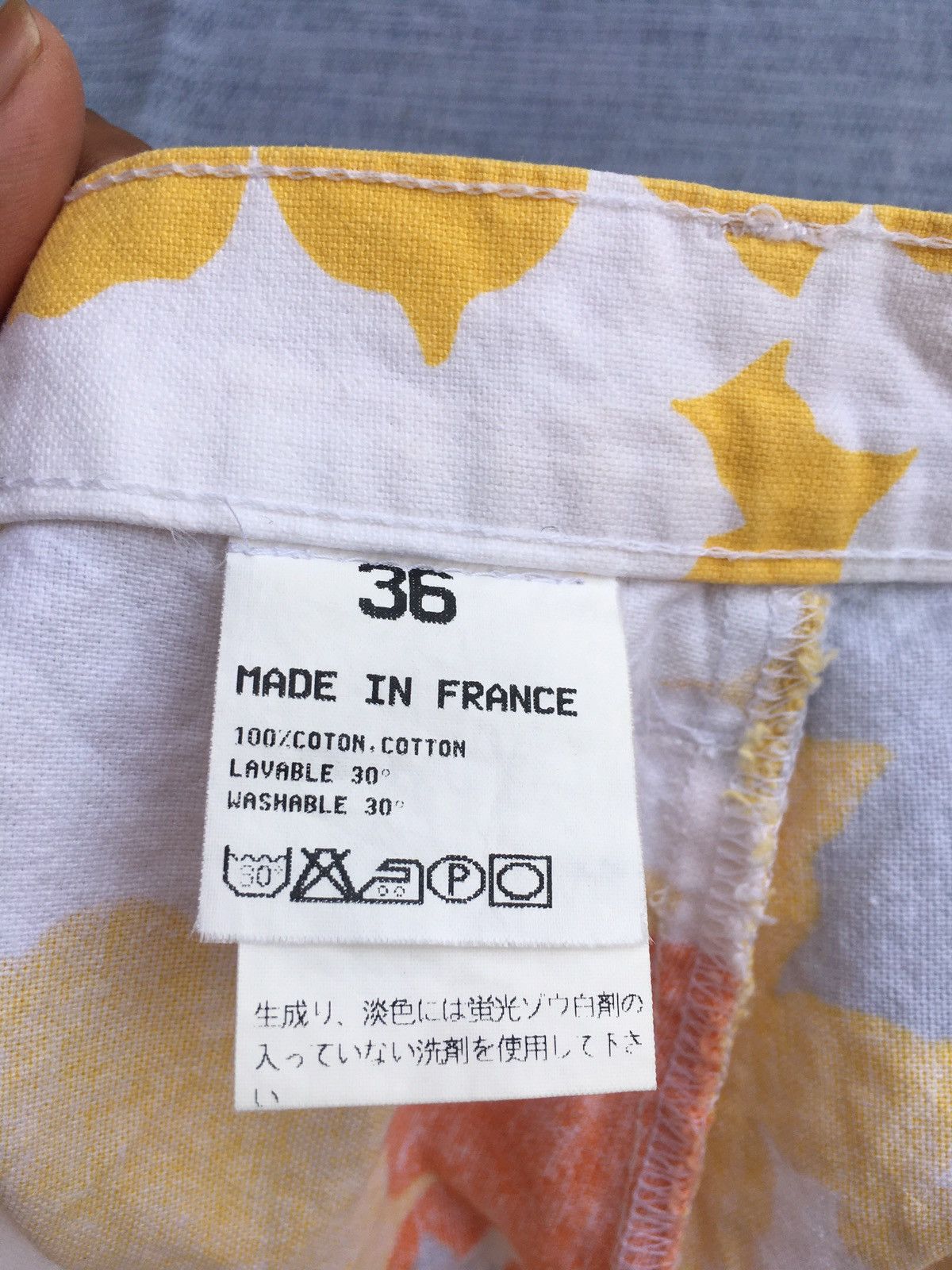 Vintage × agnes b. vintage agnes b cropped printed pants Size US 26 / EU 42 - 8 Thumbnail