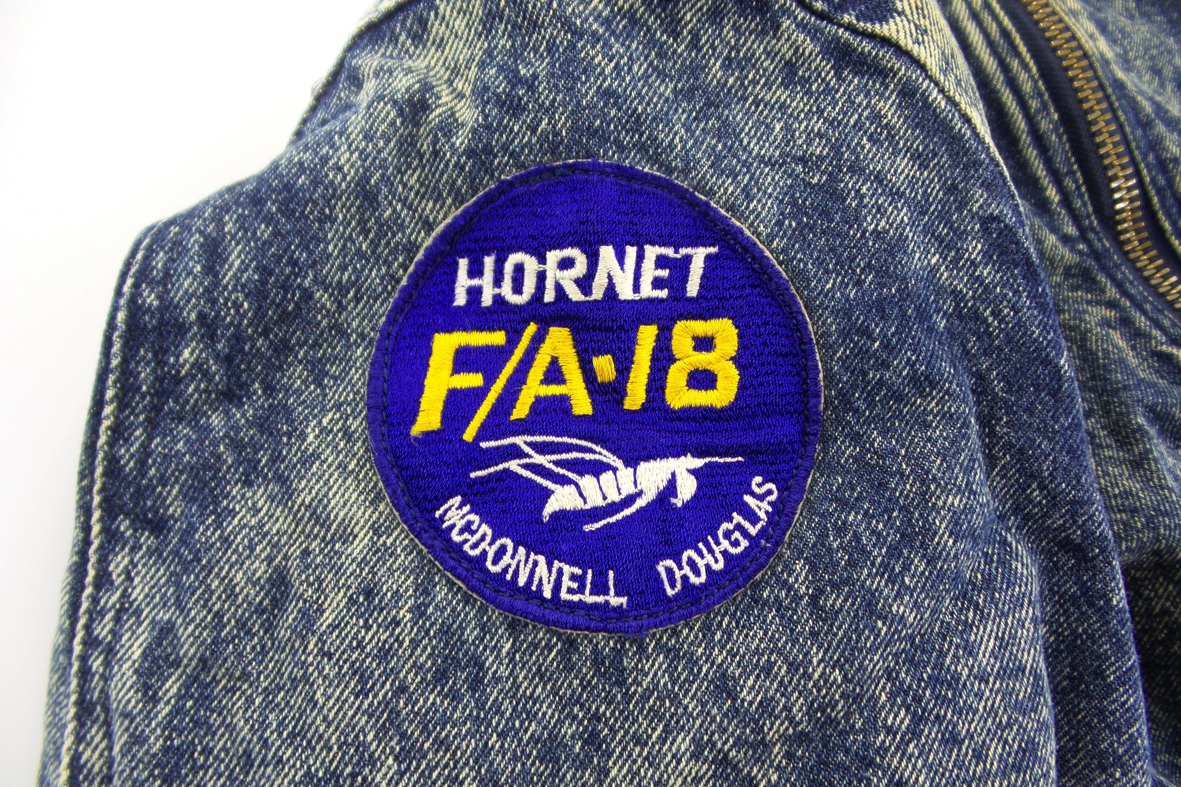 Japanese Brand Tush Koji 'USMC VMFA-115' Denim Bomber Jackets Size US L / EU 52-54 / 3 - 8 Thumbnail