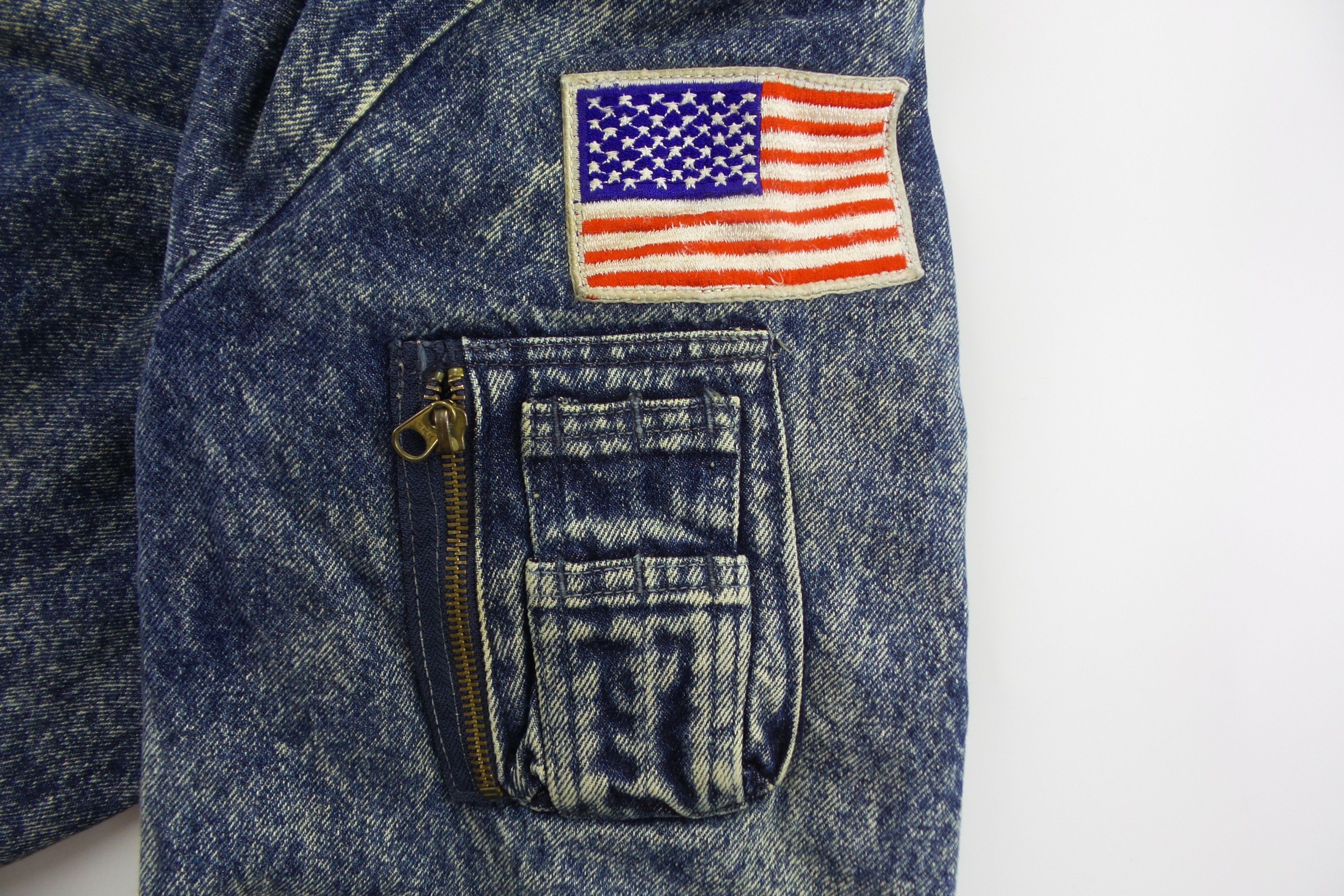 Japanese Brand Tush Koji 'USMC VMFA-115' Denim Bomber Jackets Size US L / EU 52-54 / 3 - 7 Thumbnail