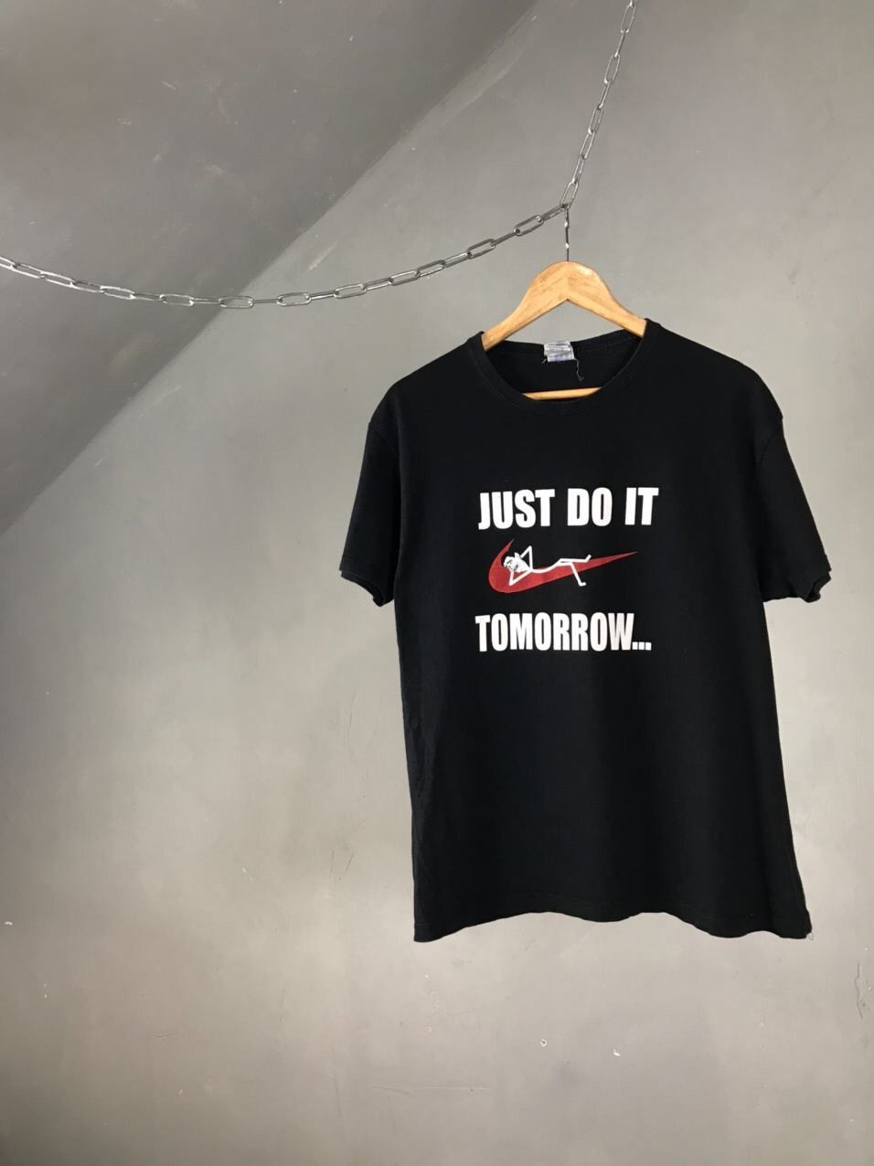 Other × Vintage Just Do It Tomorrow Vintage Other Black Tee Size US M / EU 48-50 / 2 - 1 Thumbnail