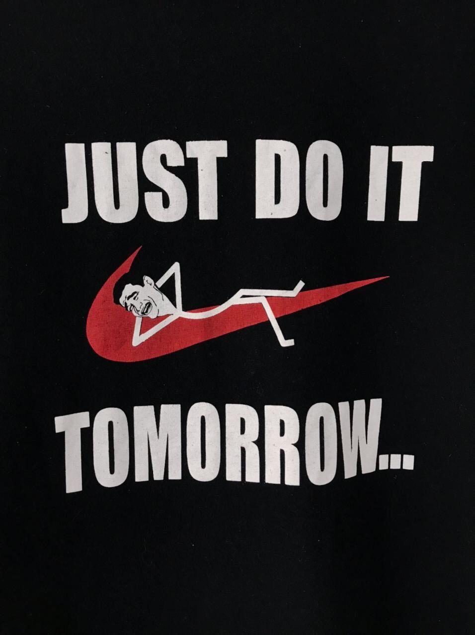 Other × Vintage Just Do It Tomorrow Vintage Other Black Tee Size US M / EU 48-50 / 2 - 3 Thumbnail