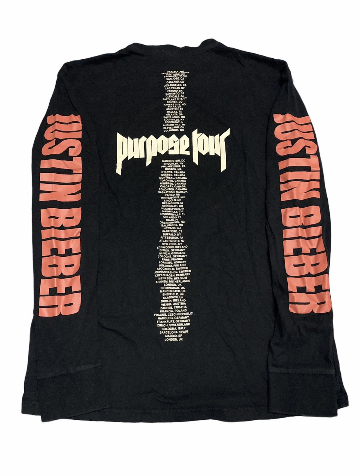 Justin Bieber Justin Bieber 2016 Purpose Tour Longsleeve Tee Size US S / EU 44-46 / 1 - 2 Thumbnail