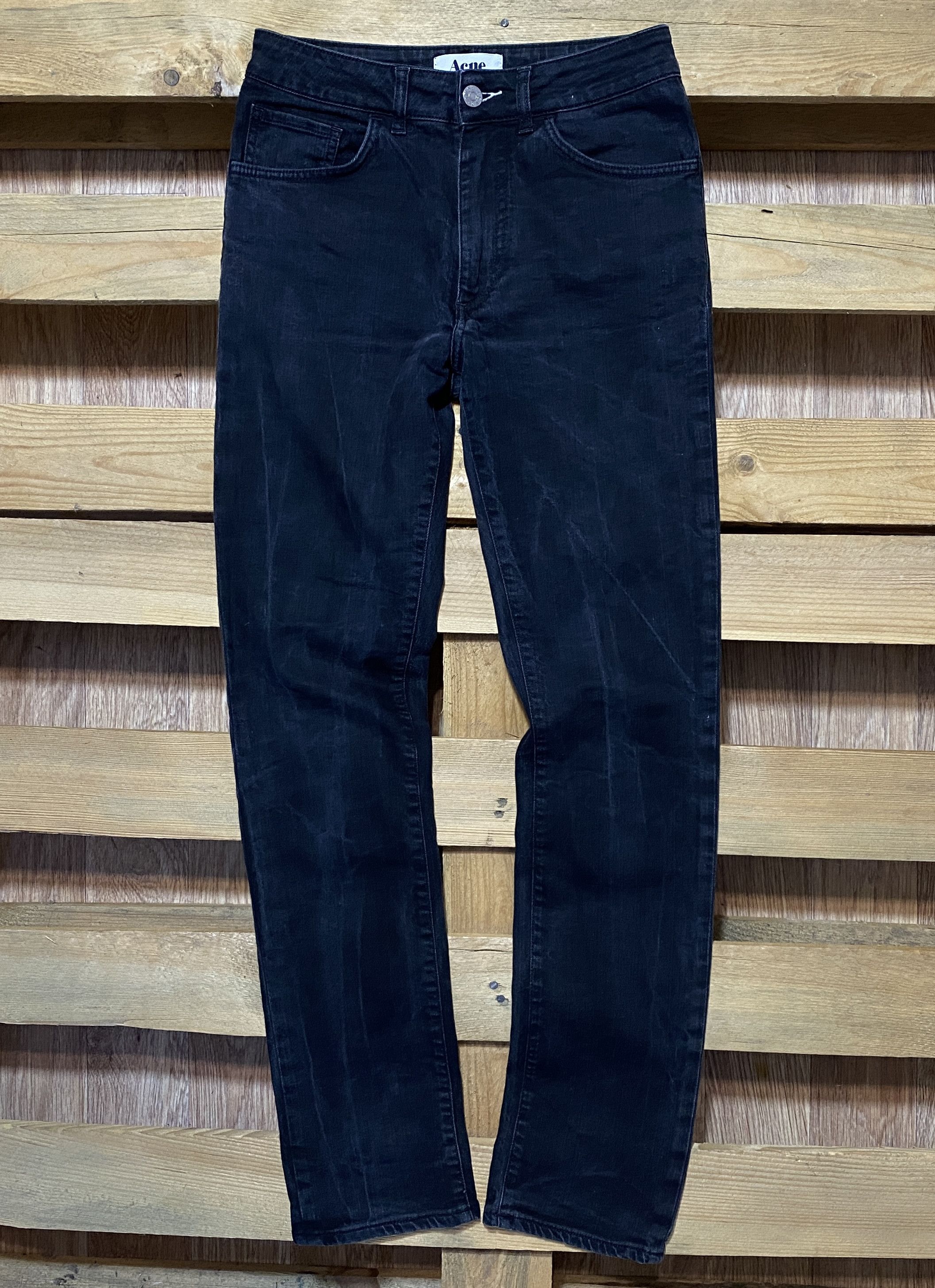 Acne Black Needle Wet Cash jeans in size 29/32