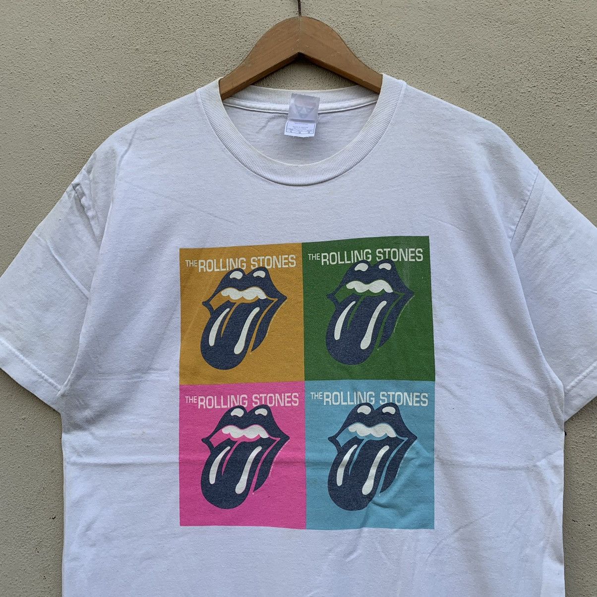 Band Tees × The Rolling Stones × Vintage Vintage THE ROLLING STONES POP ART ANDY WARHOL DESIGN Tshirt Size US L / EU 52-54 / 3 - 2 Thumbnail