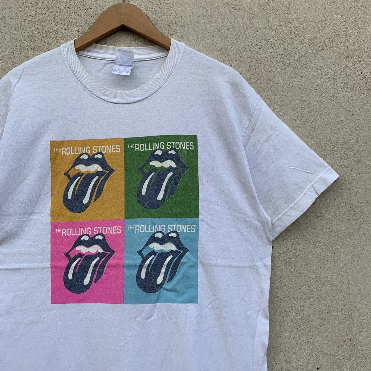 Band Tees × The Rolling Stones × Vintage Vintage THE ROLLING STONES POP ART ANDY WARHOL DESIGN Tshirt Size US L / EU 52-54 / 3 - 3 Thumbnail