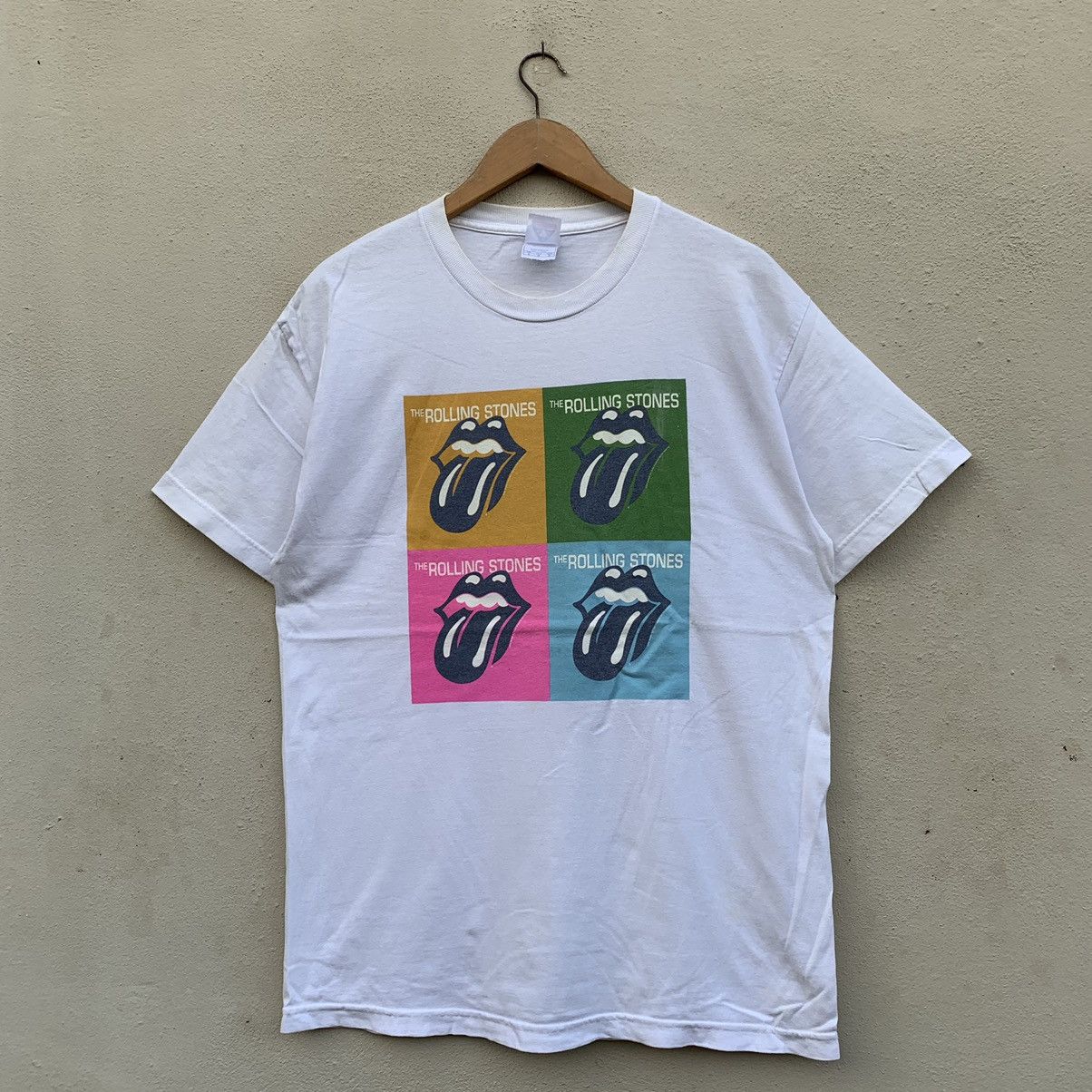 Band Tees × The Rolling Stones × Vintage Vintage THE ROLLING STONES POP ART ANDY WARHOL DESIGN Tshirt Size US L / EU 52-54 / 3 - 1 Thumbnail