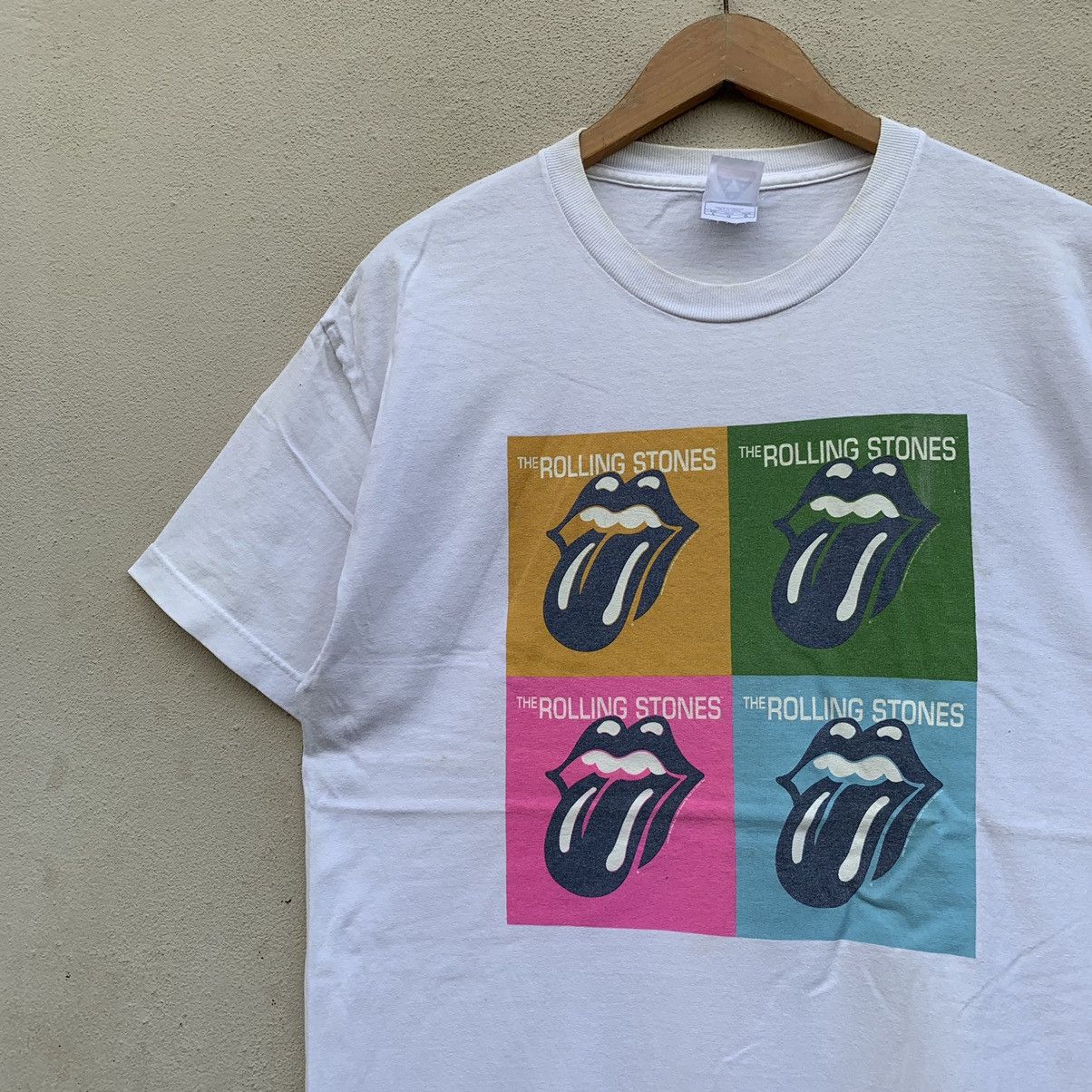 Band Tees × The Rolling Stones × Vintage Vintage THE ROLLING STONES POP ART ANDY WARHOL DESIGN Tshirt Size US L / EU 52-54 / 3 - 4 Thumbnail