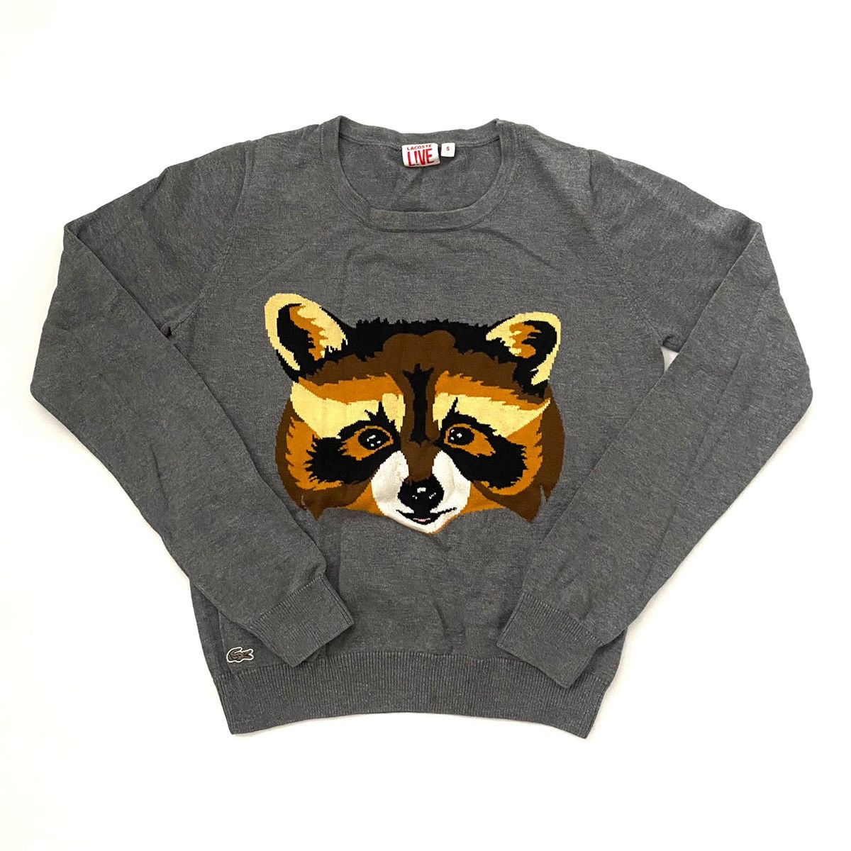 Lacoste Live sweatshirt crewneck big logo animal boxy