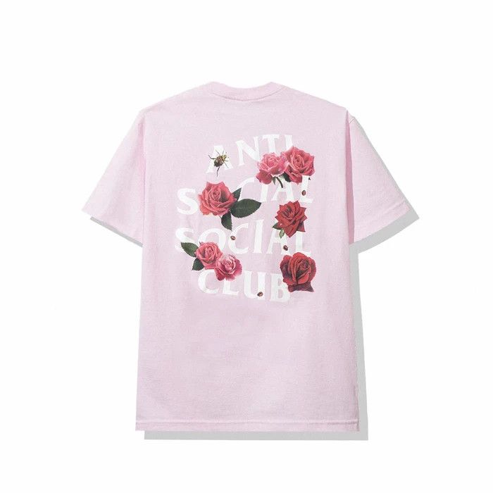 Anti social social club Smells bad pink tee