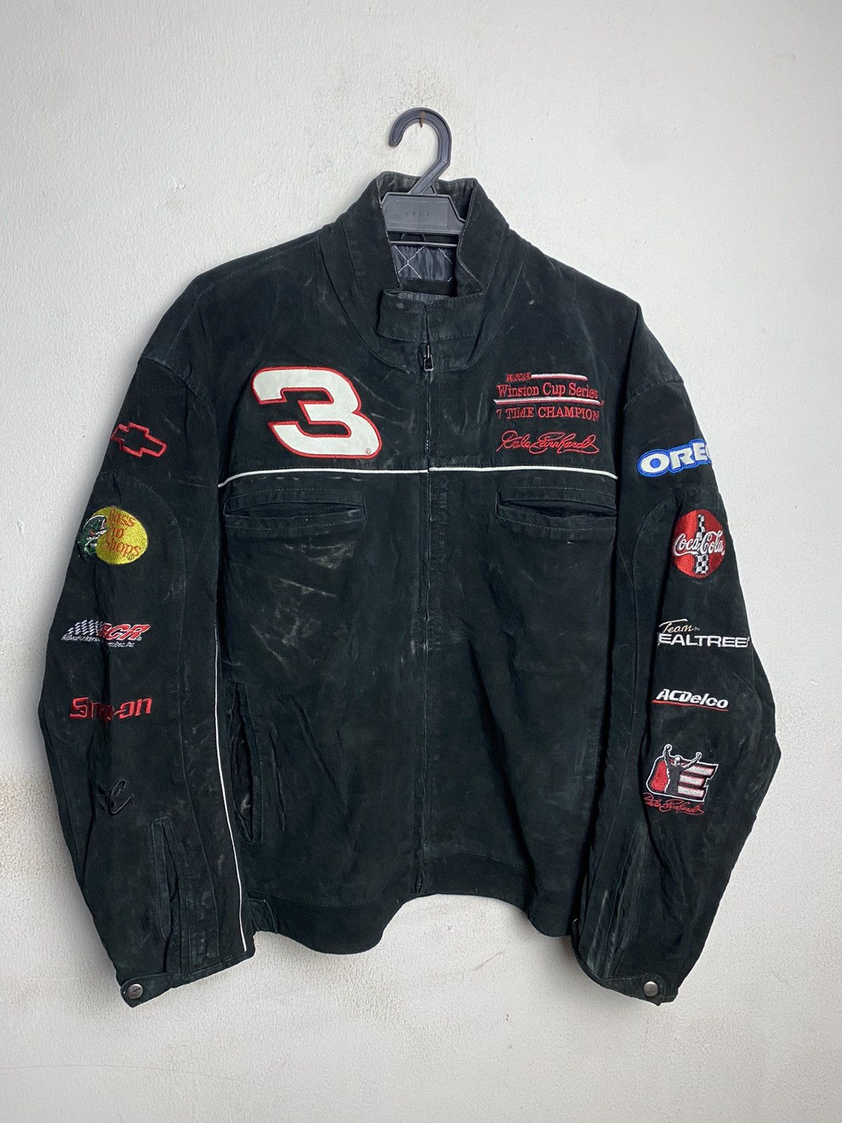 Dale Earnhardt 7 top time championship leather jacket.