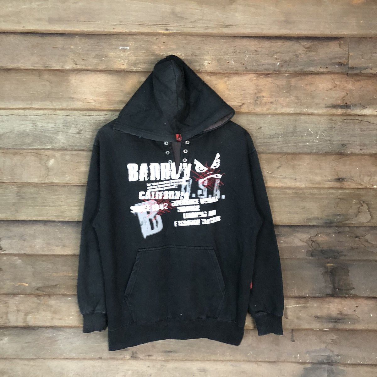 Japanese Brand Bad Boy vintage hip hop rapper Black Hoodie sweatshirt #3903 Size US L / EU 52-54 / 3 - 1 Thumbnail