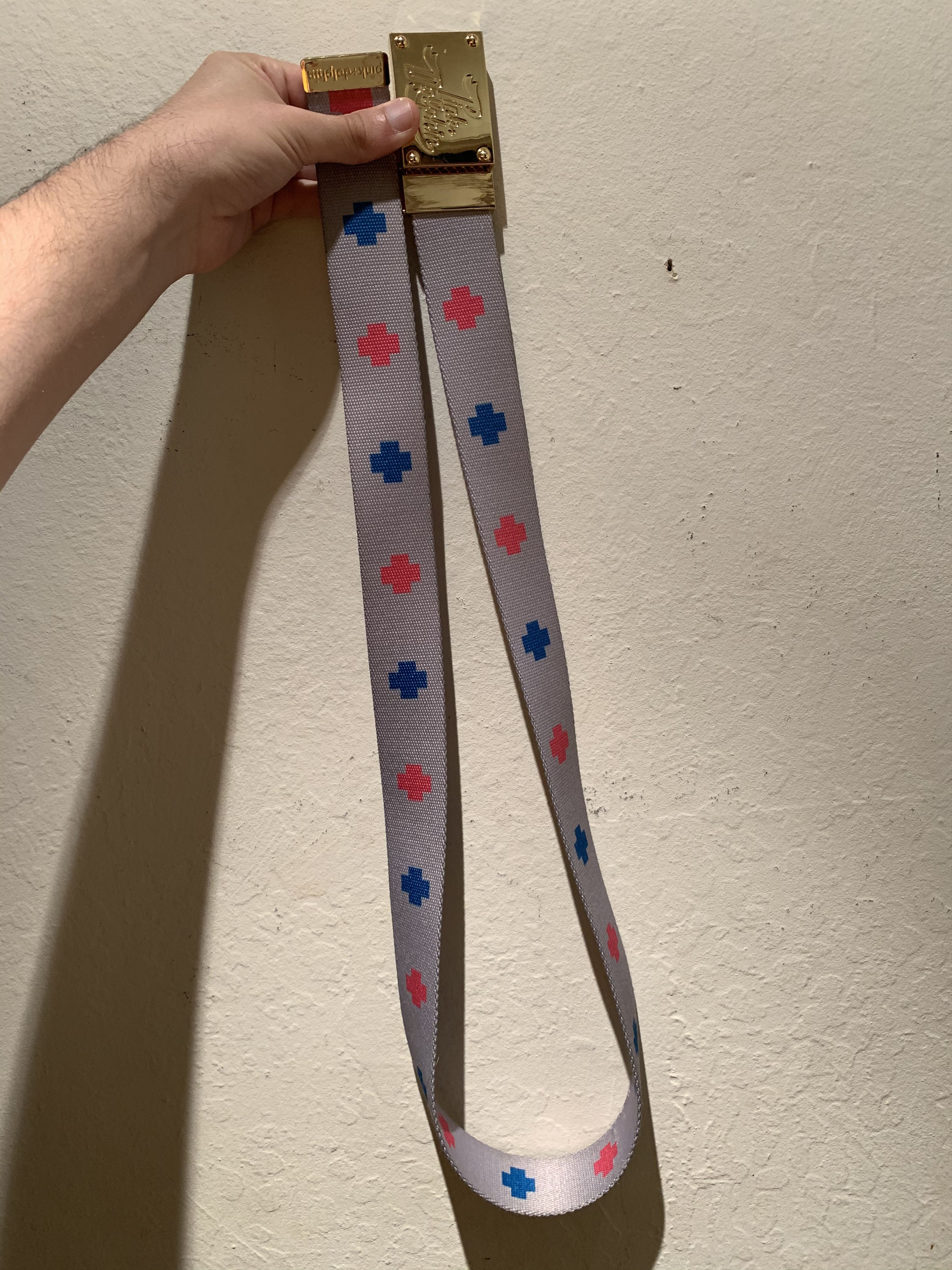 Designer × Pink Dolphin × Vintage *RARE* Vintage Pink Dolphin Belt w/ Buckle - OSFA Size ONE SIZE - 1 Thumbnail