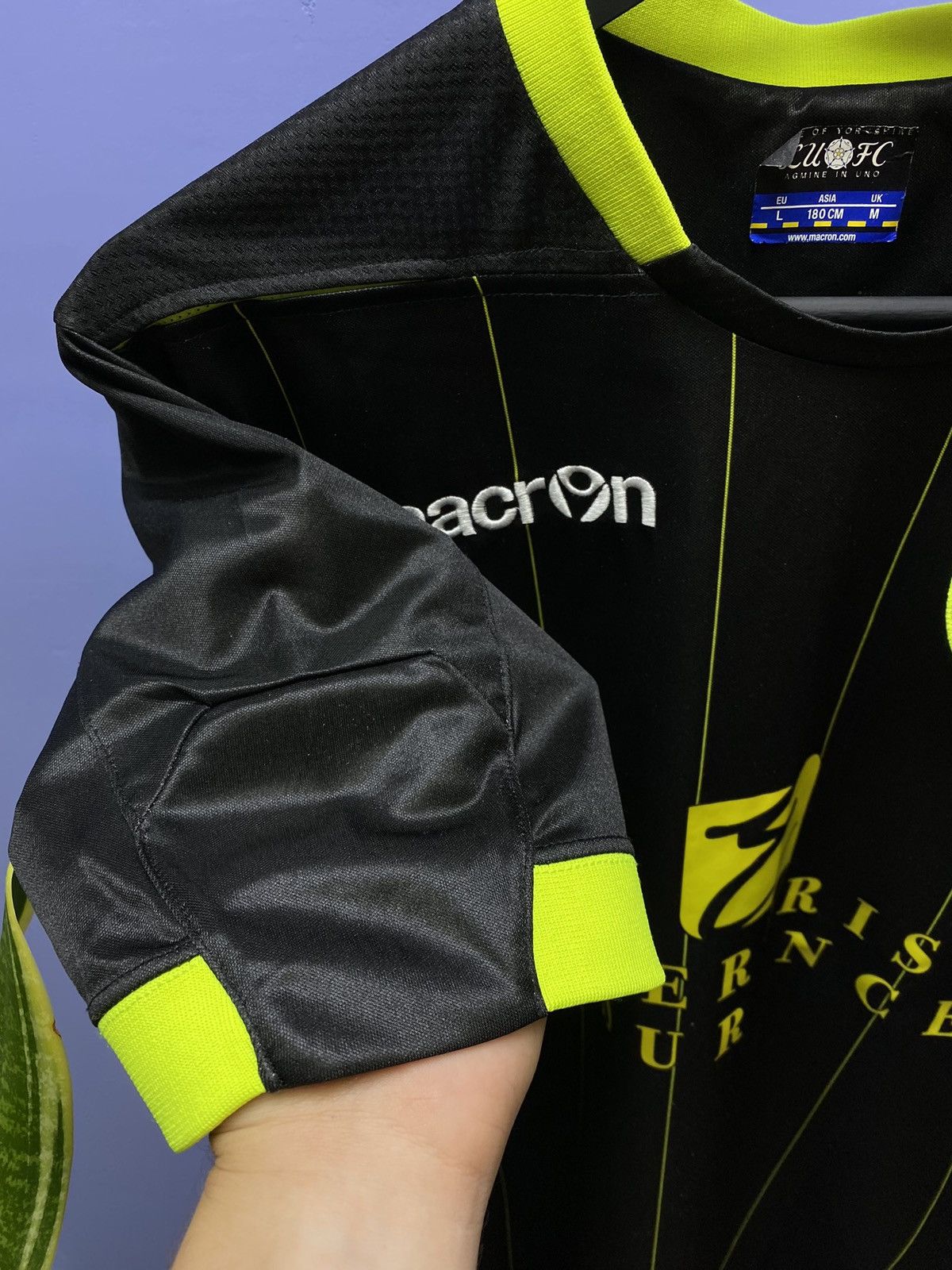 Macron Leeds United 2012 2013 Away Soccer Jersey Football Shirt Size US L / EU 52-54 / 3 - 16 Thumbnail