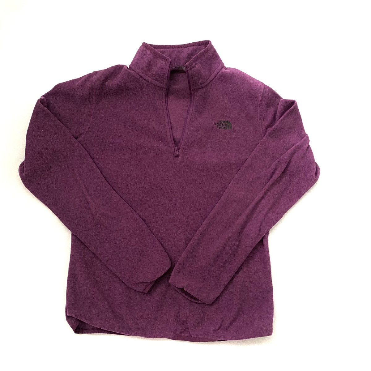 The North Face fleece sweatshirt purple half zip basic tnf