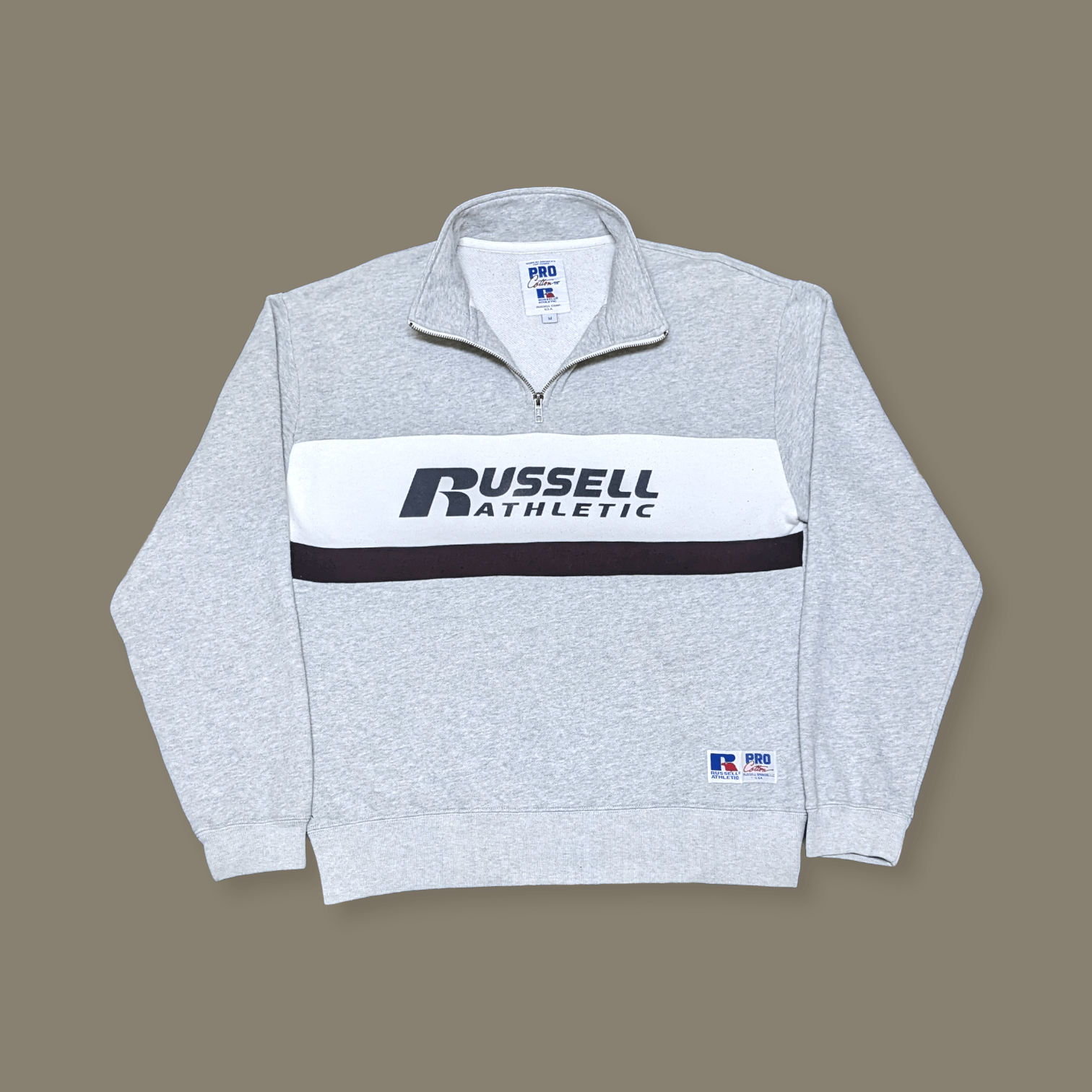 Russell Athletic × Vintage Vintage 90s Russell Athletic Spellout Sweatshirt Size US M / EU 48-50 / 2 - 2 Thumbnail