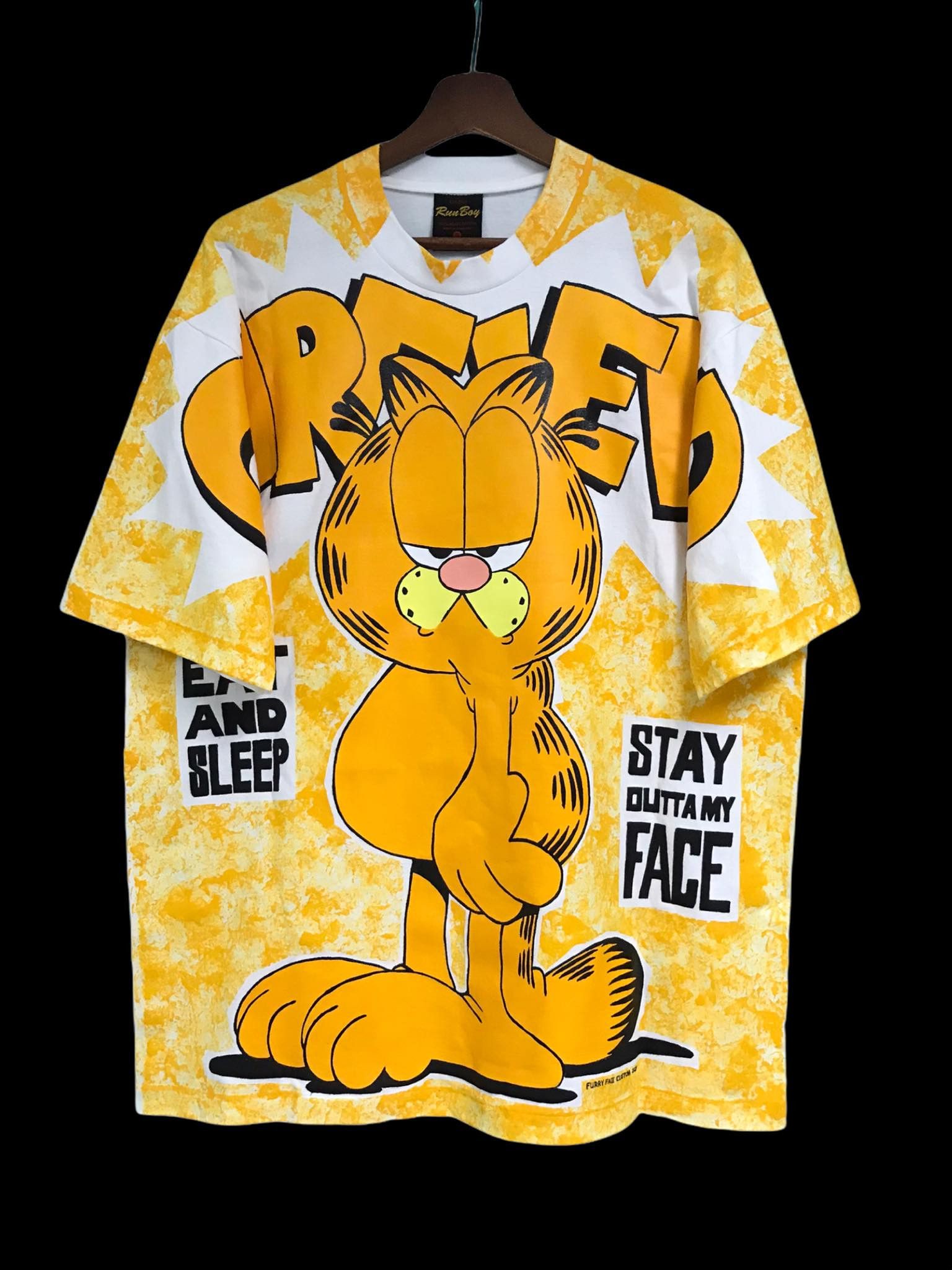 *Modern Custom painted 2021* Garfield AOP t shirt