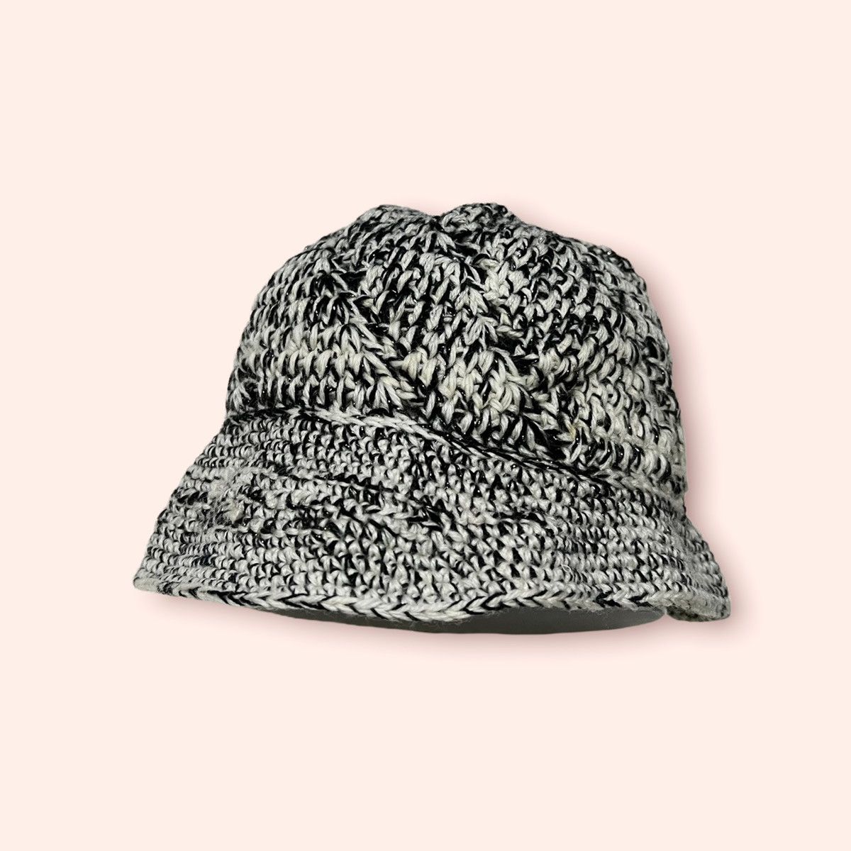 Handmade × Vintage VINTAGE HAND MADE KNITTED BUCKET HAT Size ONE SIZE - 2 Thumbnail