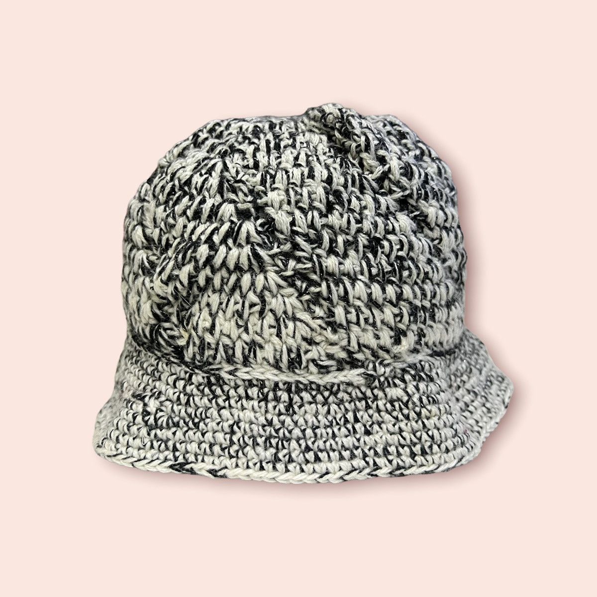 Handmade × Vintage VINTAGE HAND MADE KNITTED BUCKET HAT Size ONE SIZE - 5 Thumbnail
