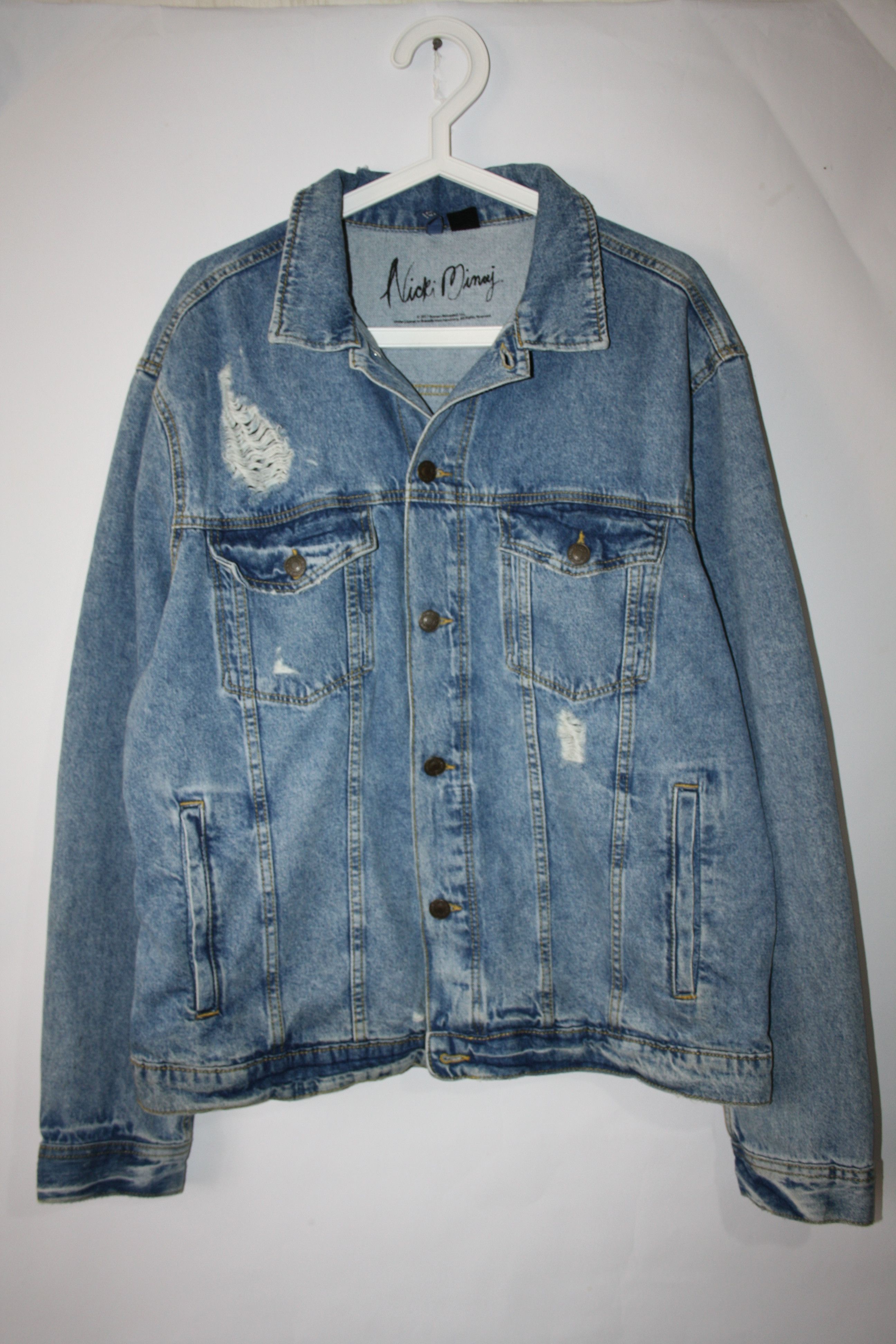 H M H M x Nicki Minaj denim jacket Grailed