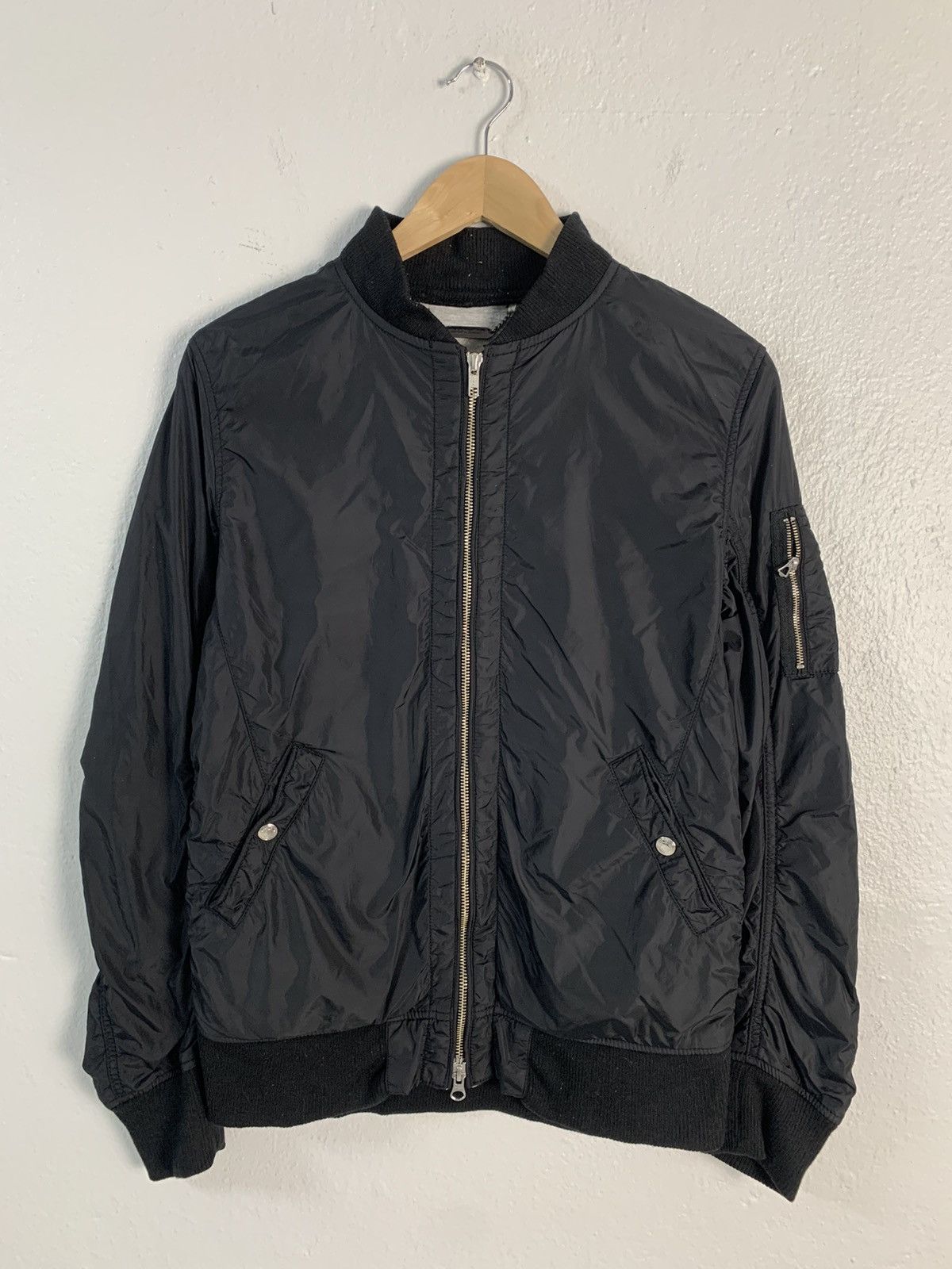 image of Monkey Time Bomber Jacket in Black, Men's (Size Small)